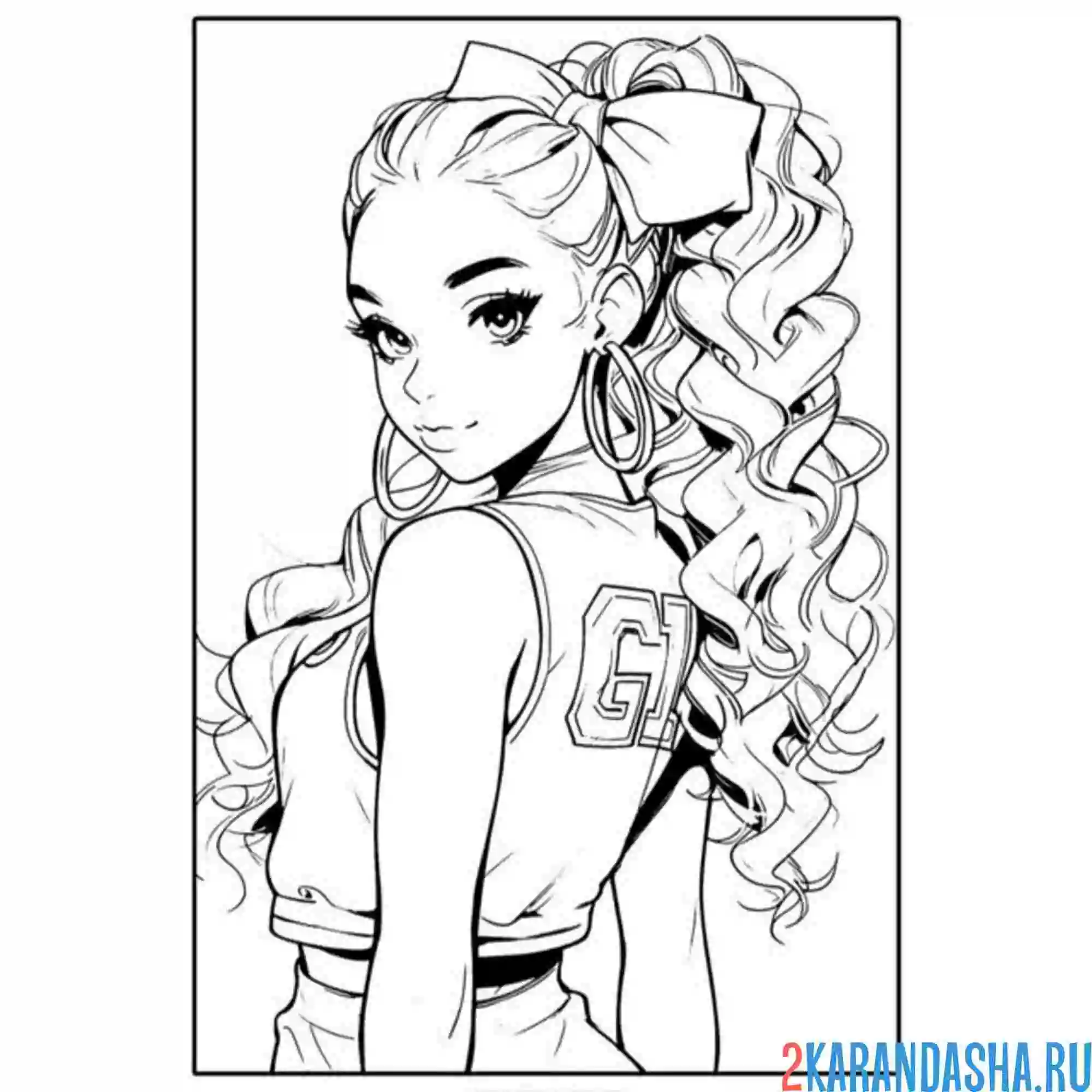 Раскраска эстетика прическа