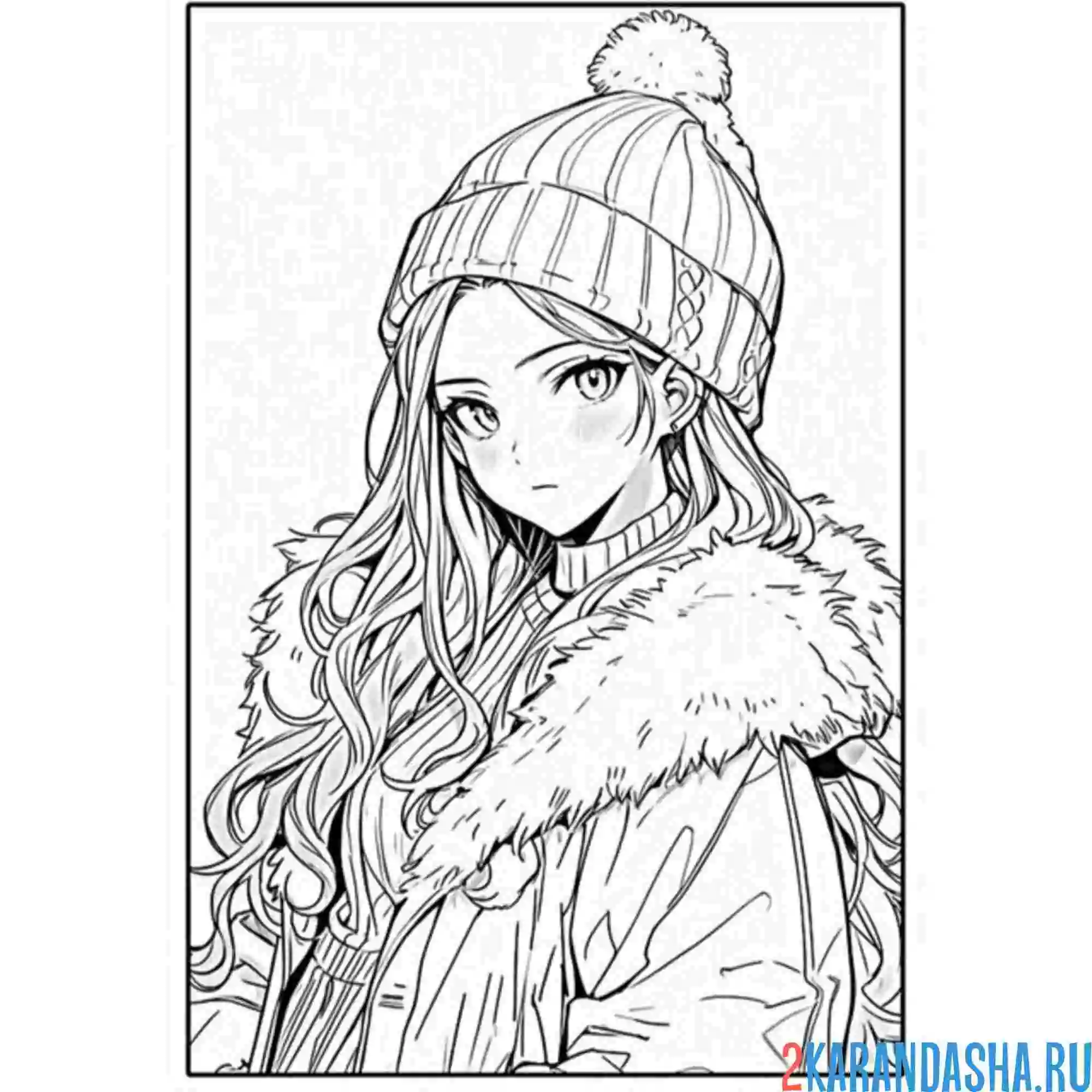 Раскраска эстетика зимний наряд