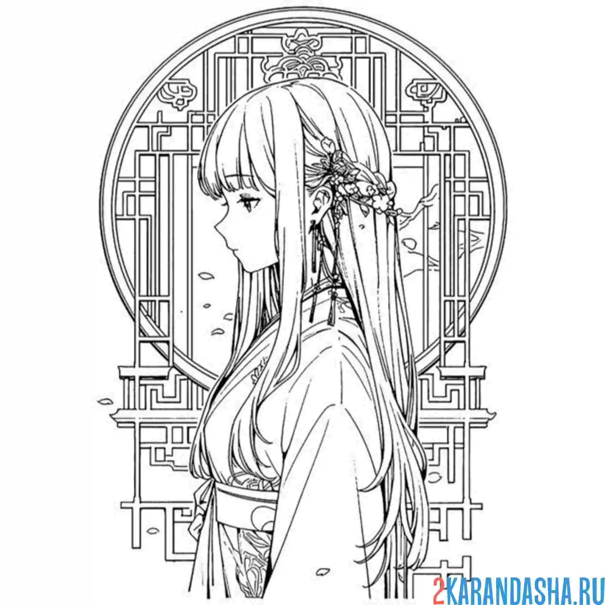 Раскраска аниме эстетика