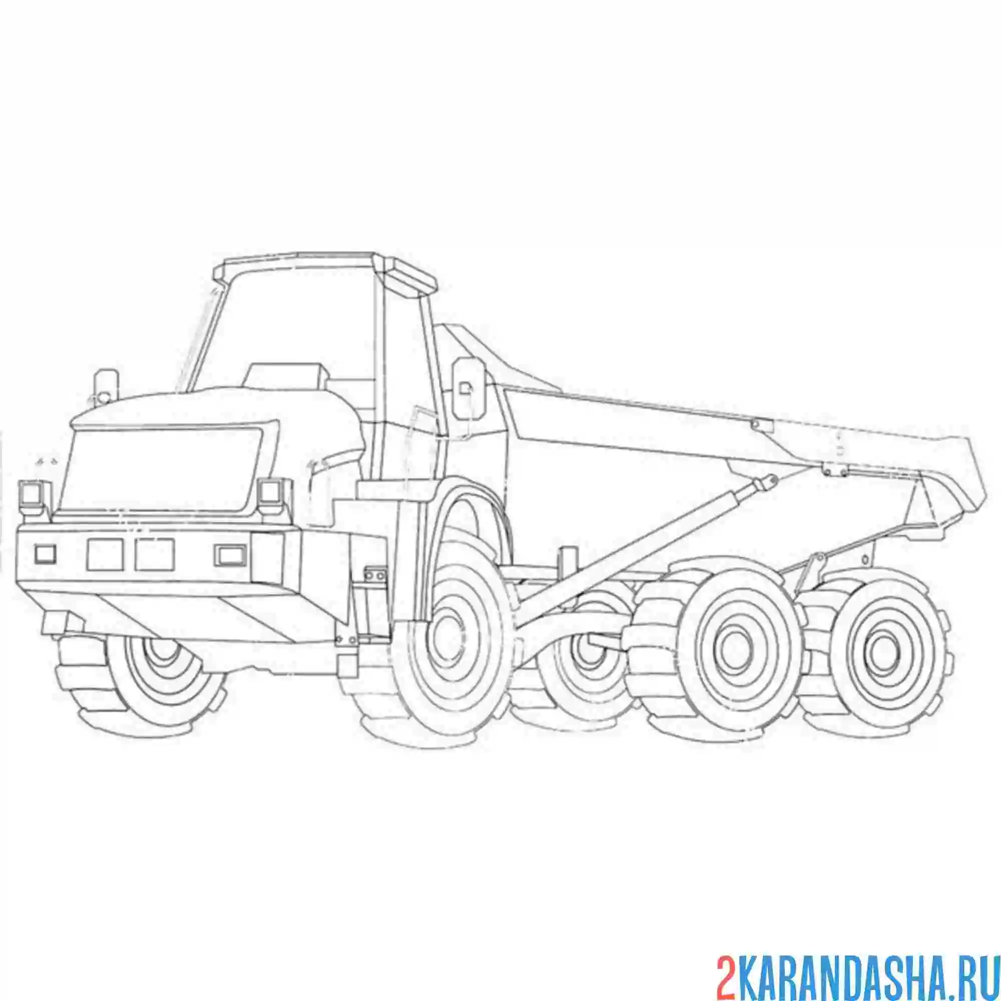 Раскраска самосвал внедодорожник