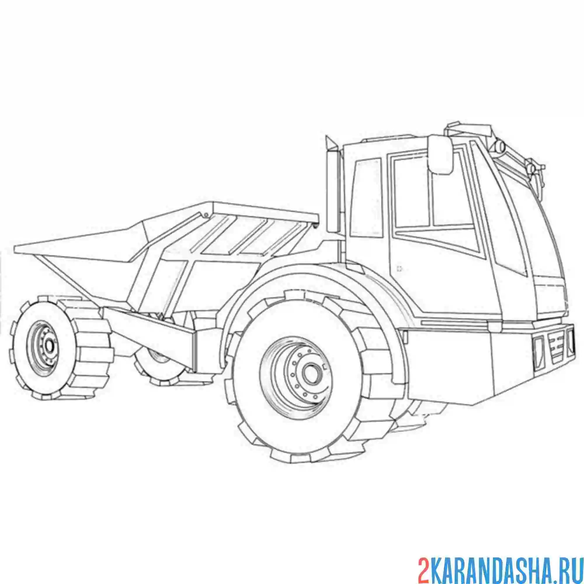 Раскраска самосвал необычный