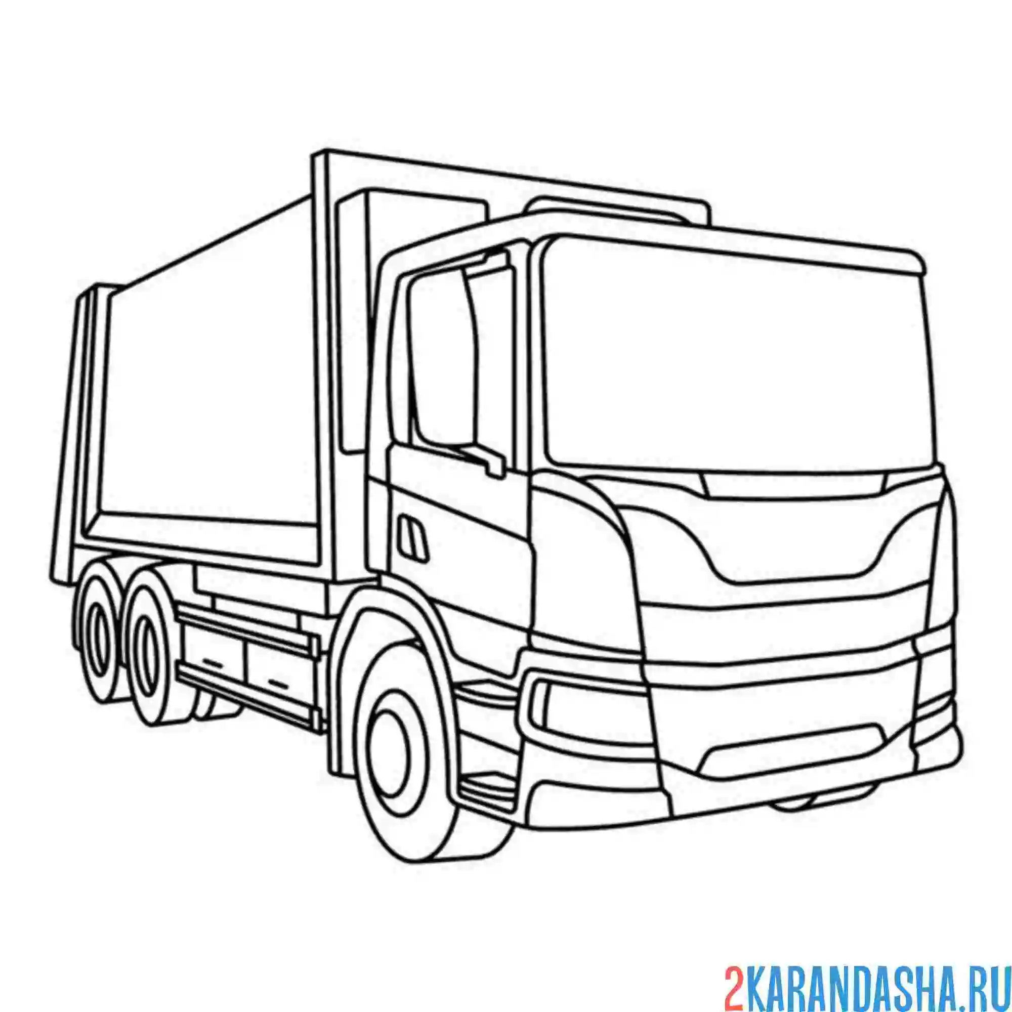 Раскраска грузовик как самосвал