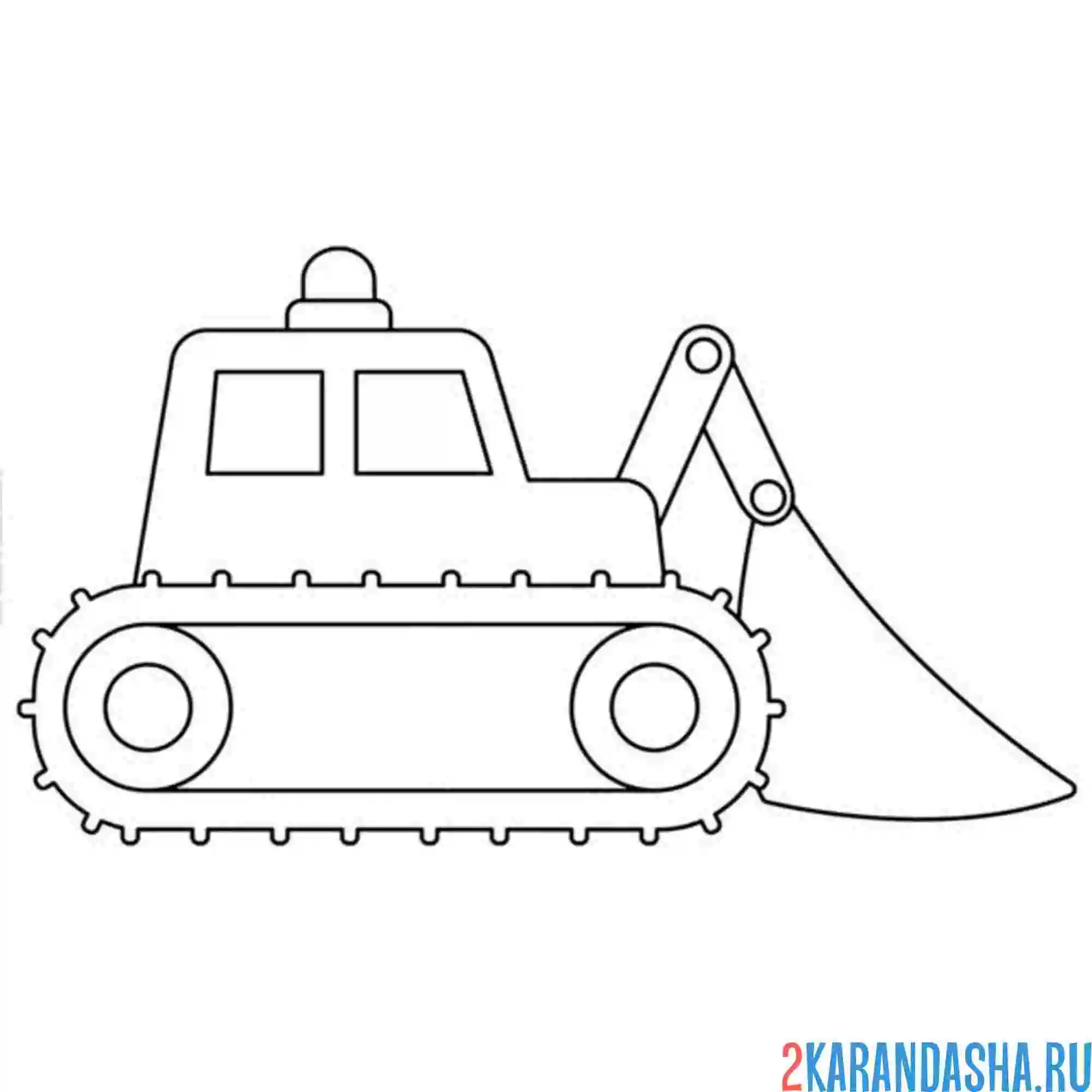 Раскраска экскаватор гусеницы