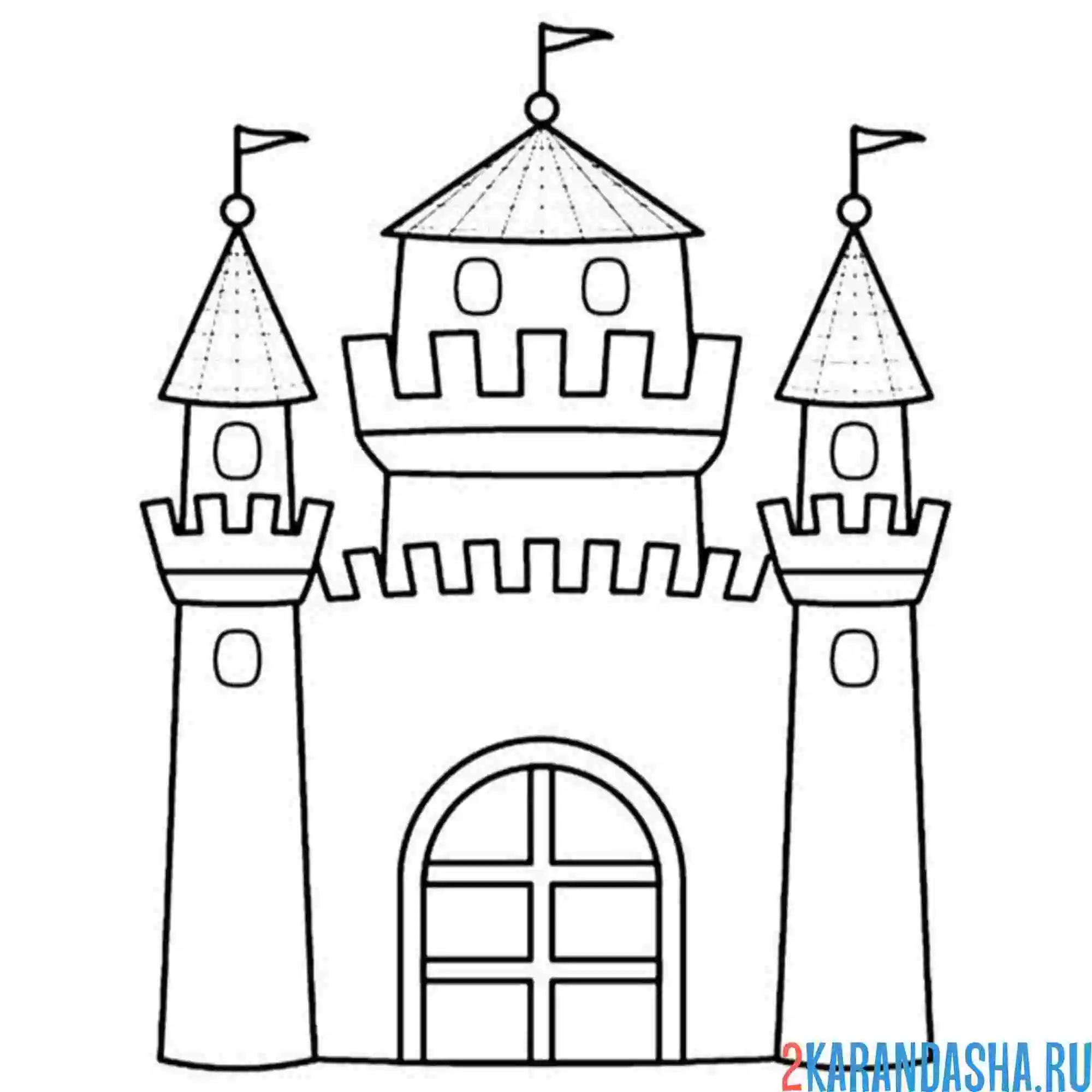 Раскраска простой замок