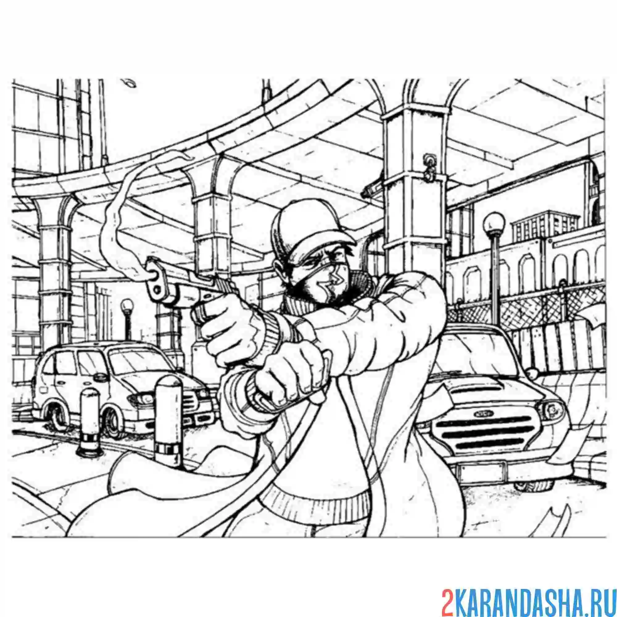 Раскраска гта нападение