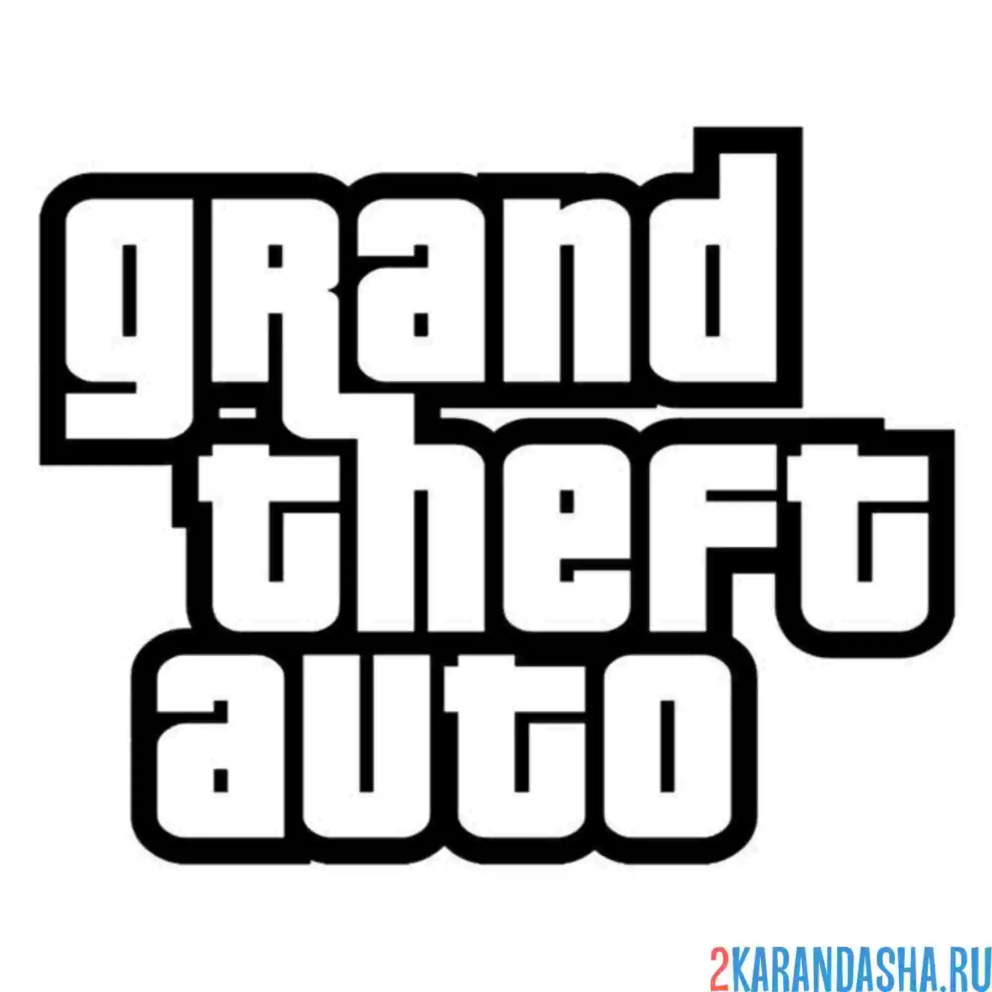 Раскраска гта лого