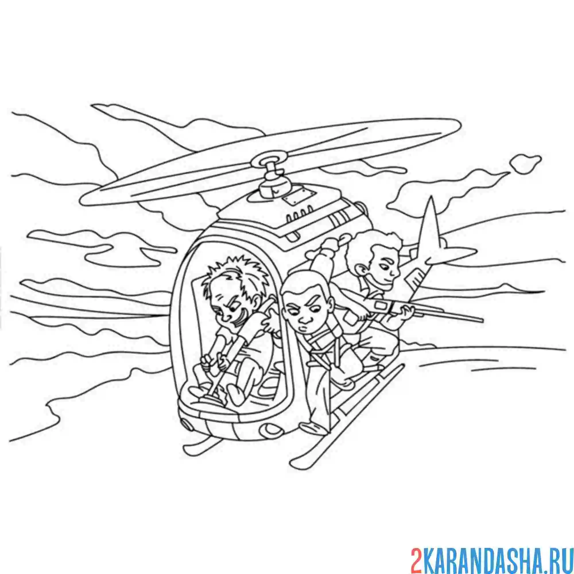 Раскраска гта (gta) вертолет