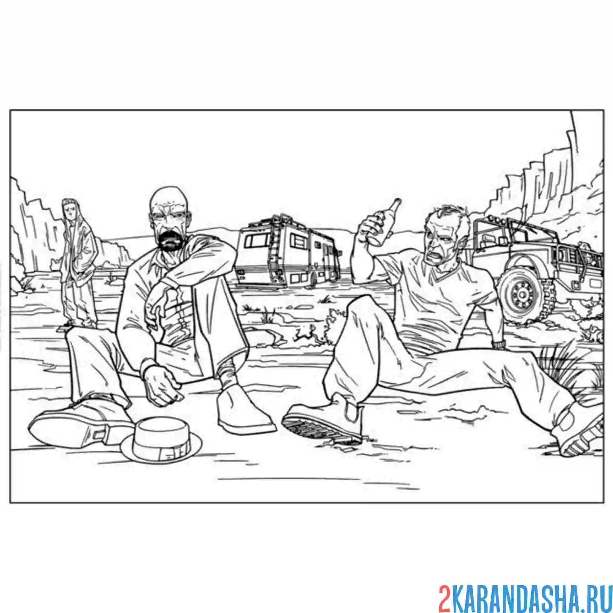 Раскраска гта (gta) v пустыня