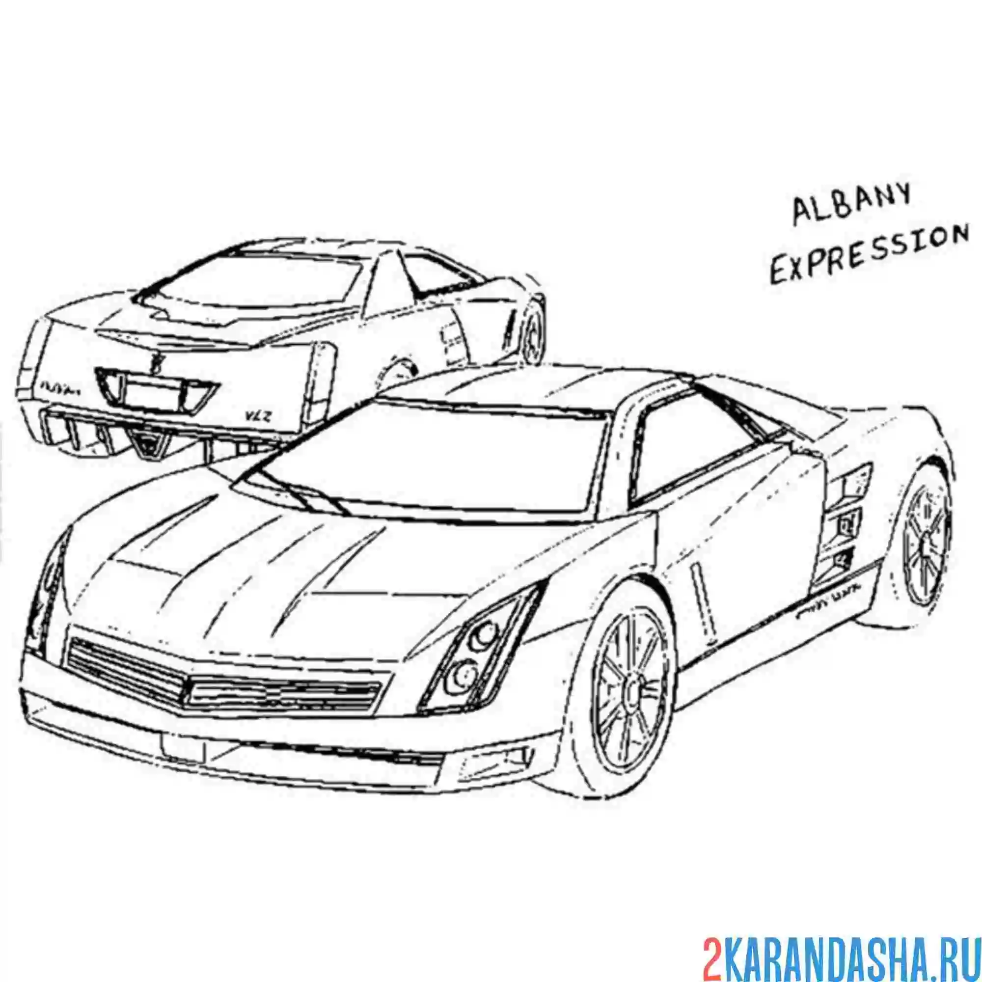 Раскраска спорткар гта (gta)