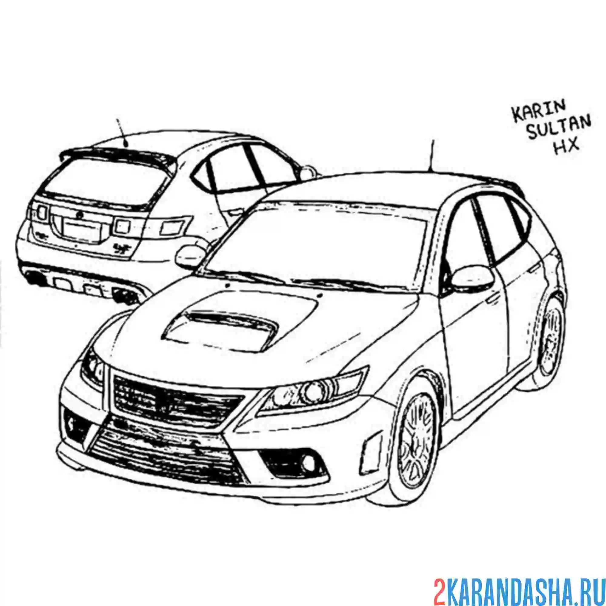 Раскраска обычная машина гта (gta)
