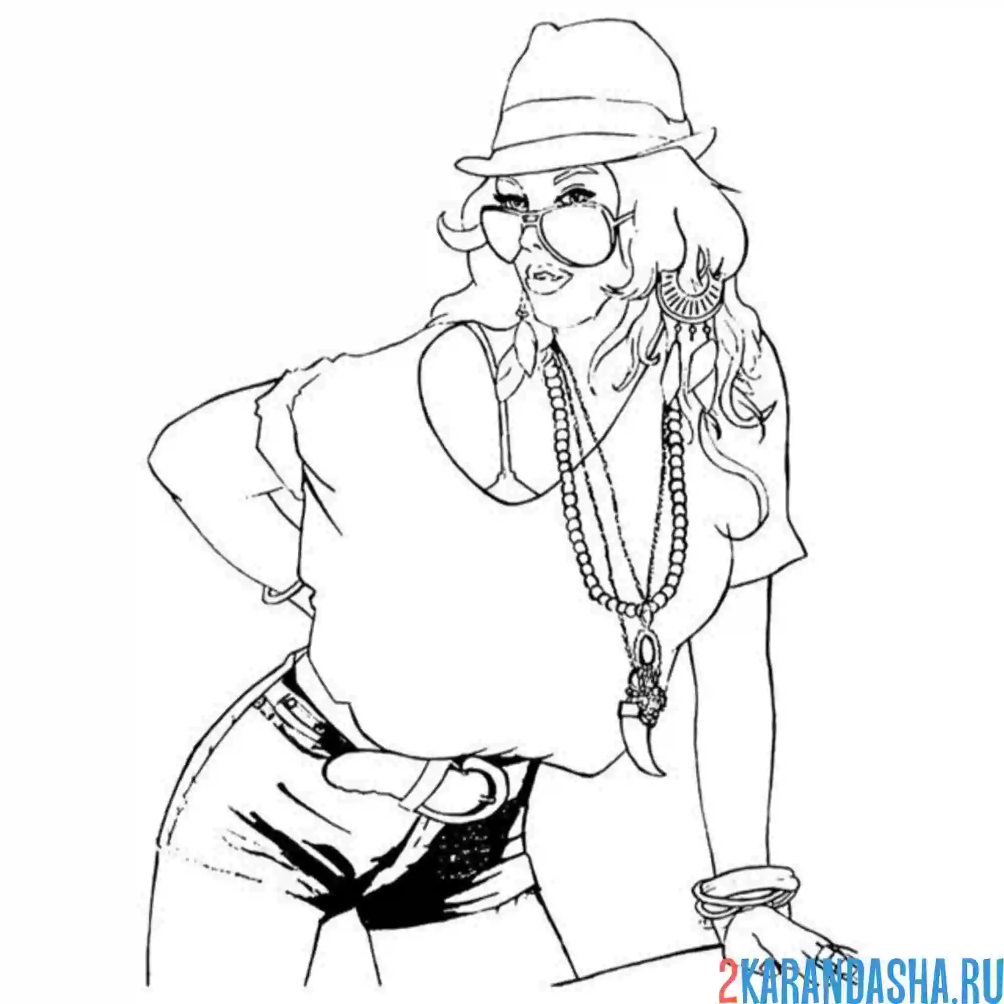 Раскраска гта (gta) девушка