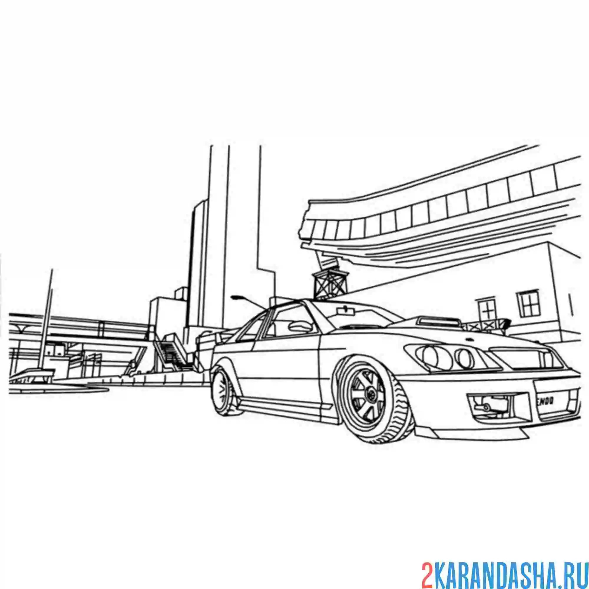 Раскраска гта (gta) город гонки