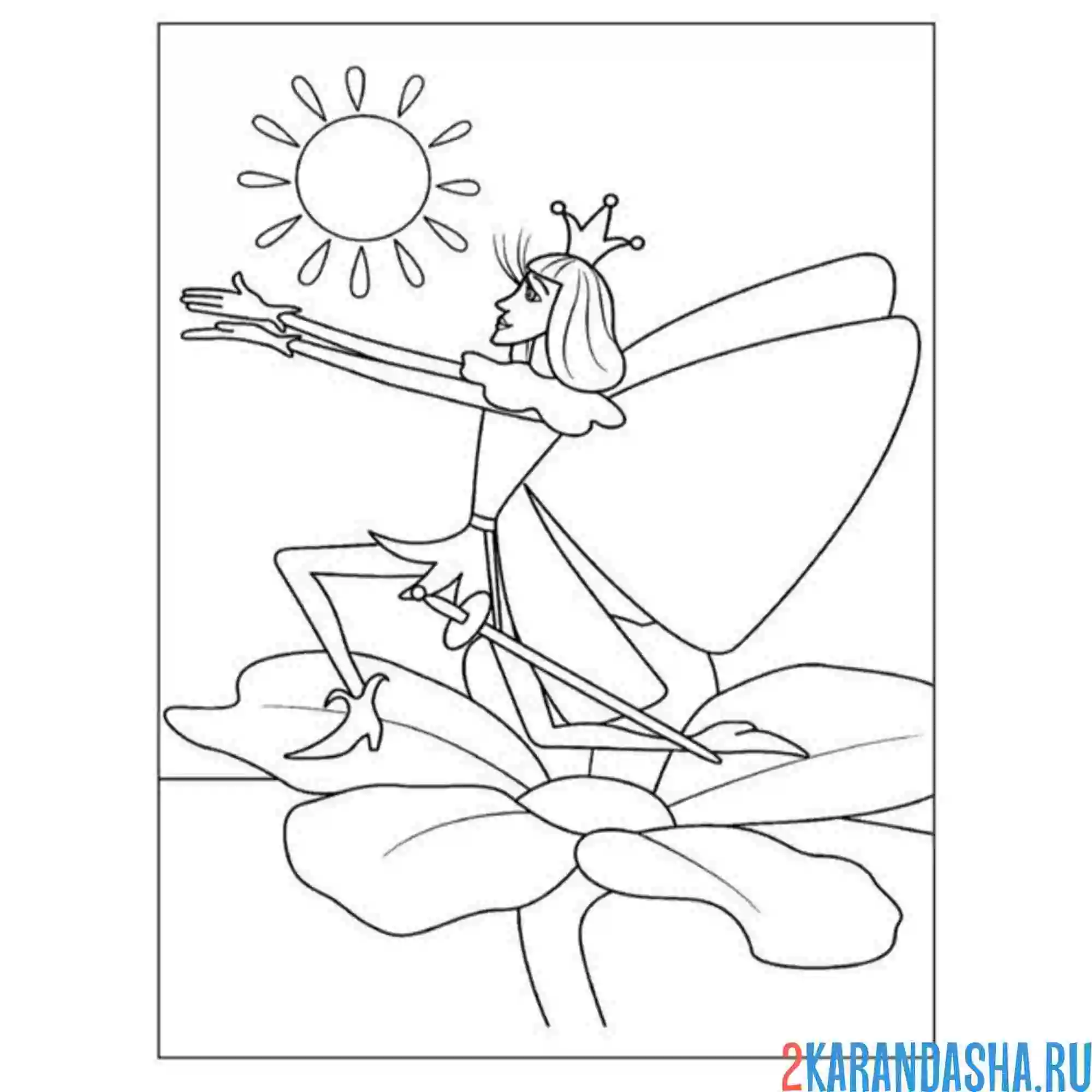 Раскраска принц из дюймовочка