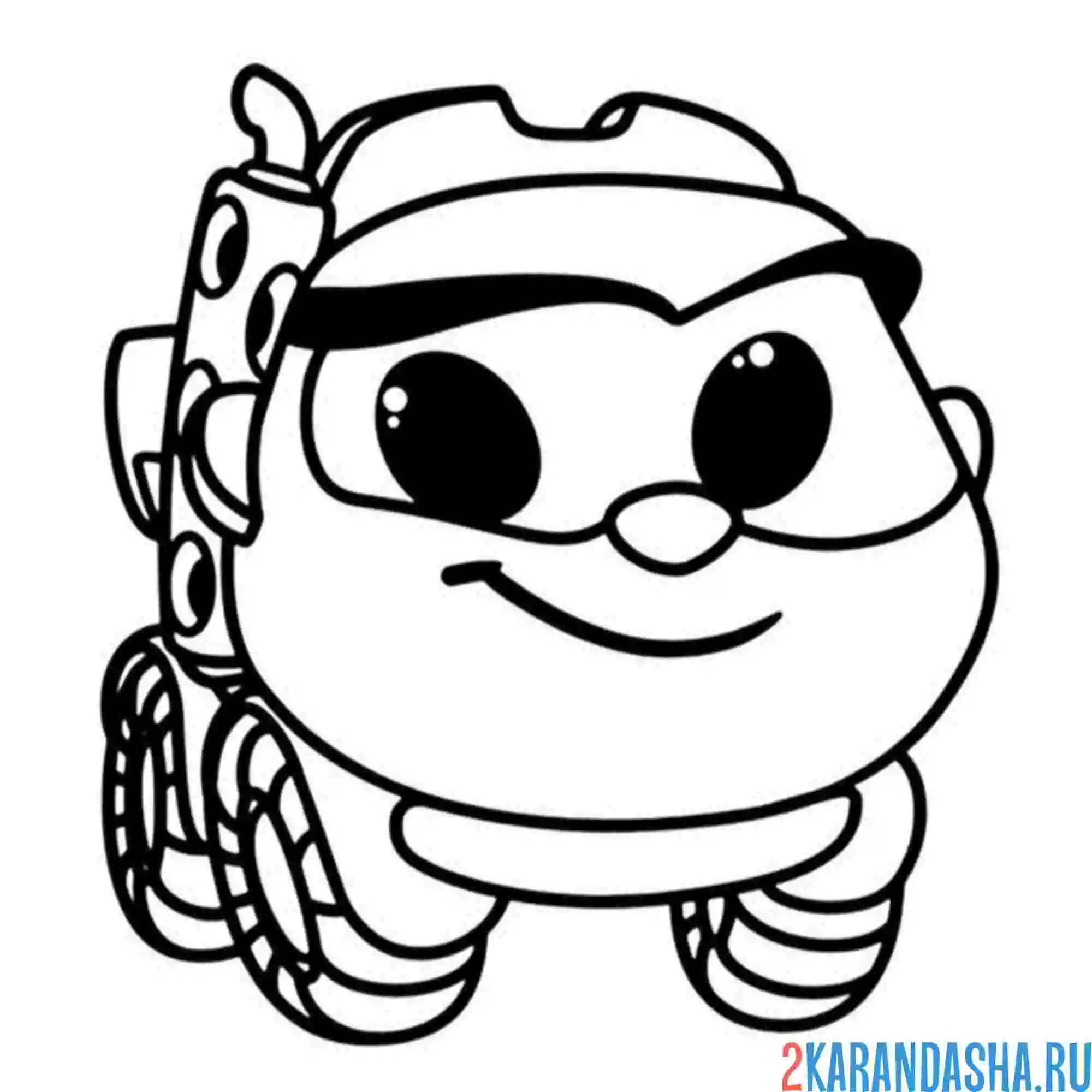 Раскраска лея девочка-грузовичок