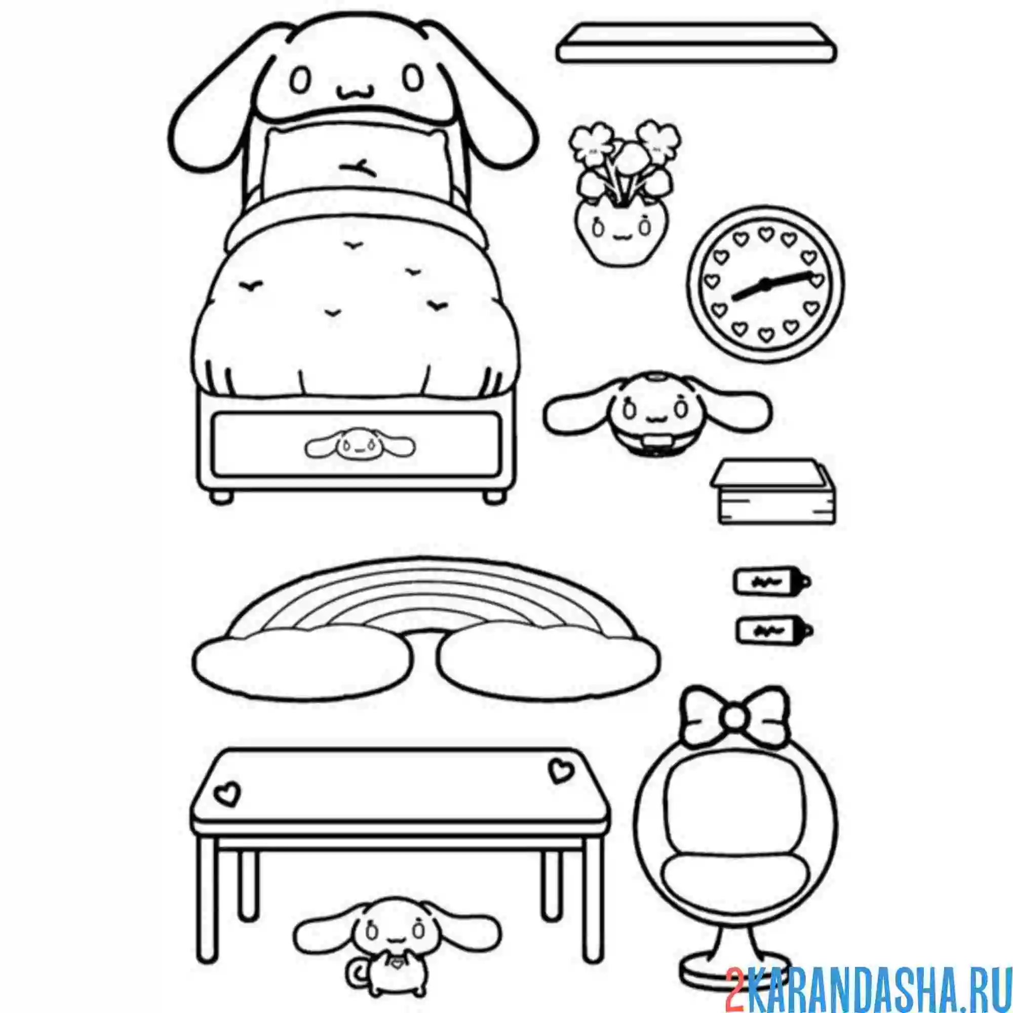 Раскраска тока бока мебель май мелоди