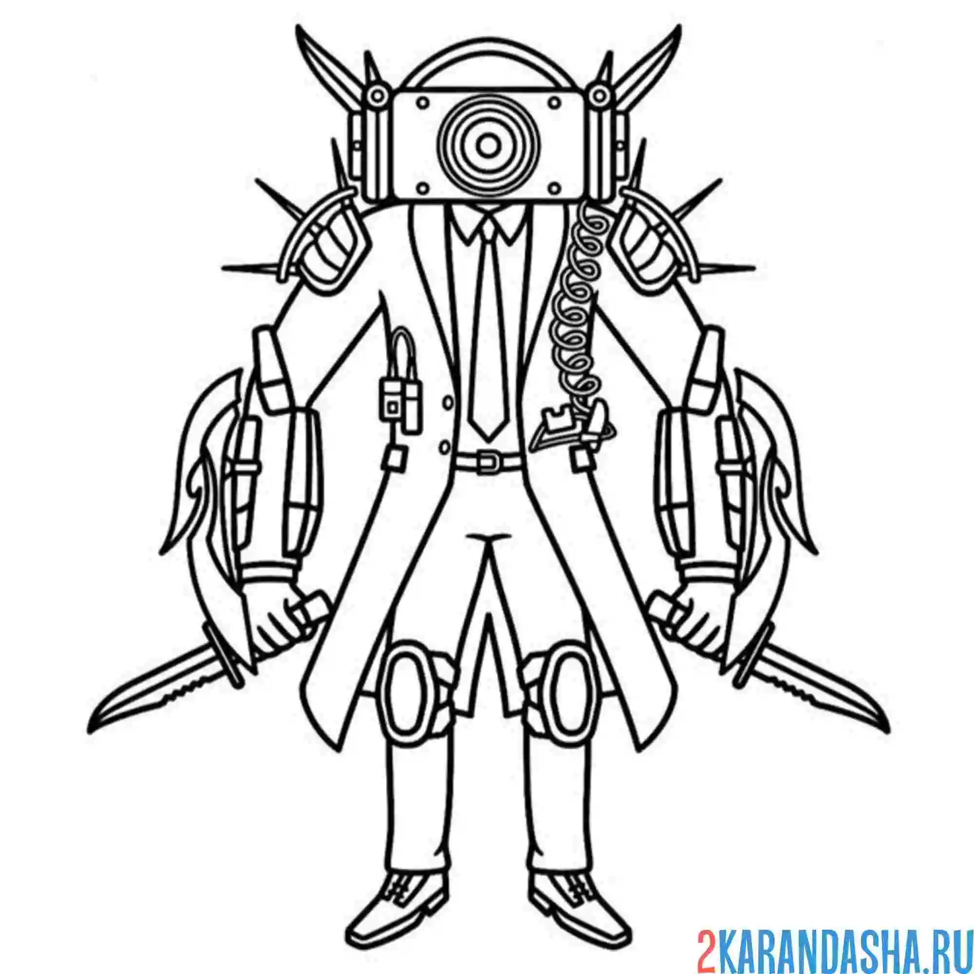 Раскраска обновленный красный спикермен