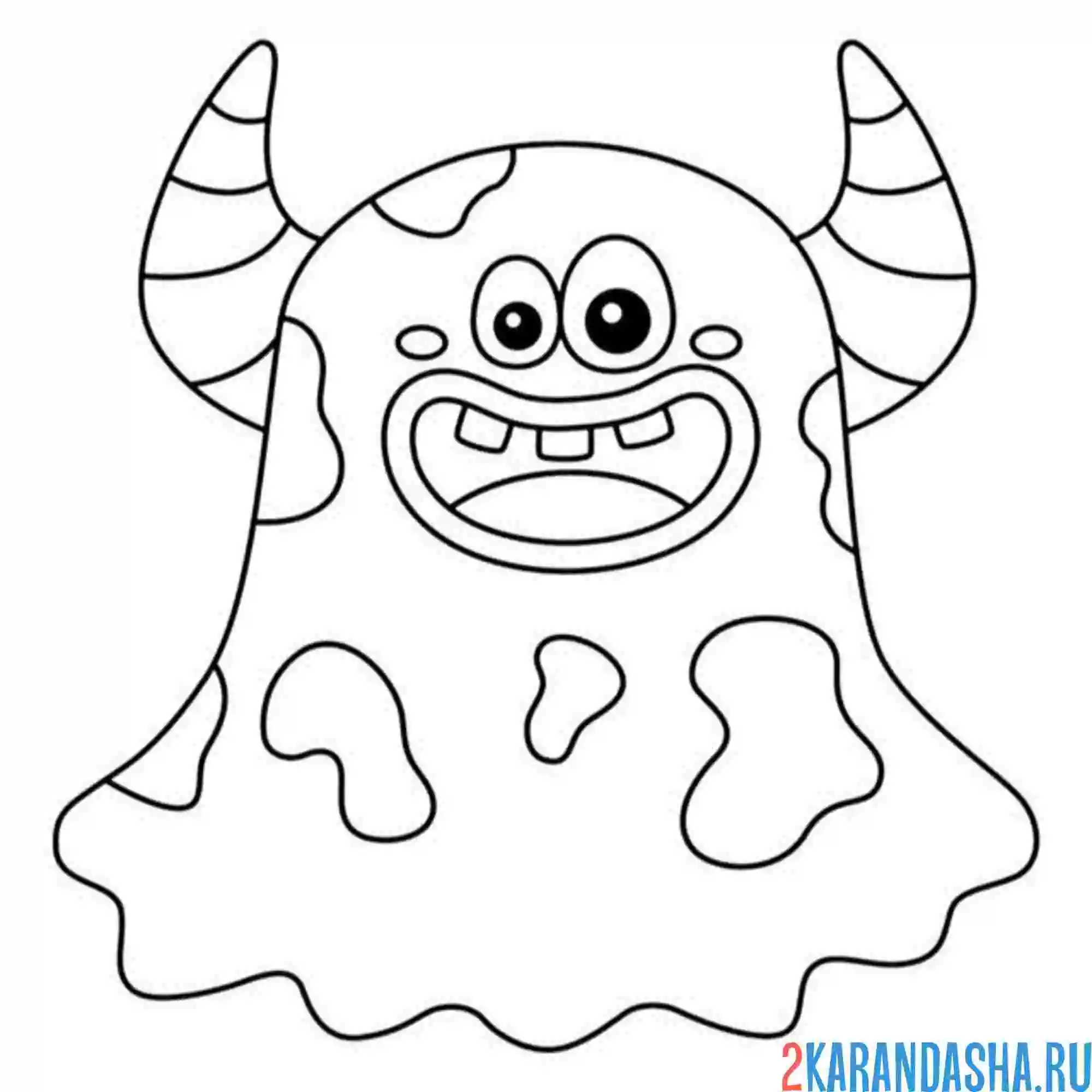 Раскраска привидение монстр