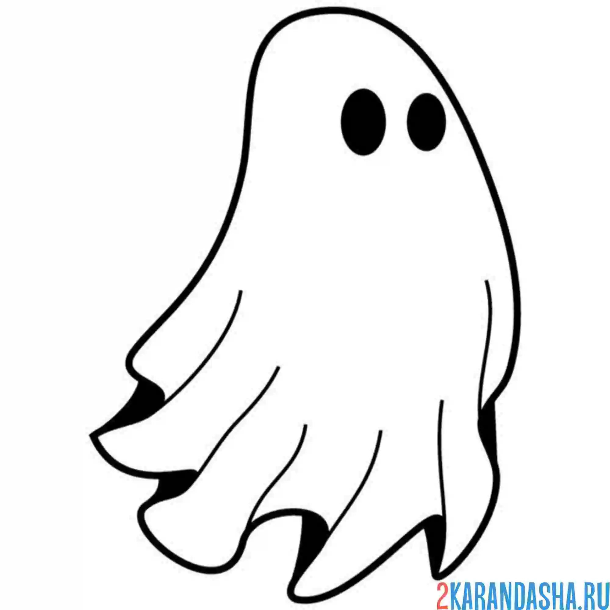 Раскраска привидение летающее