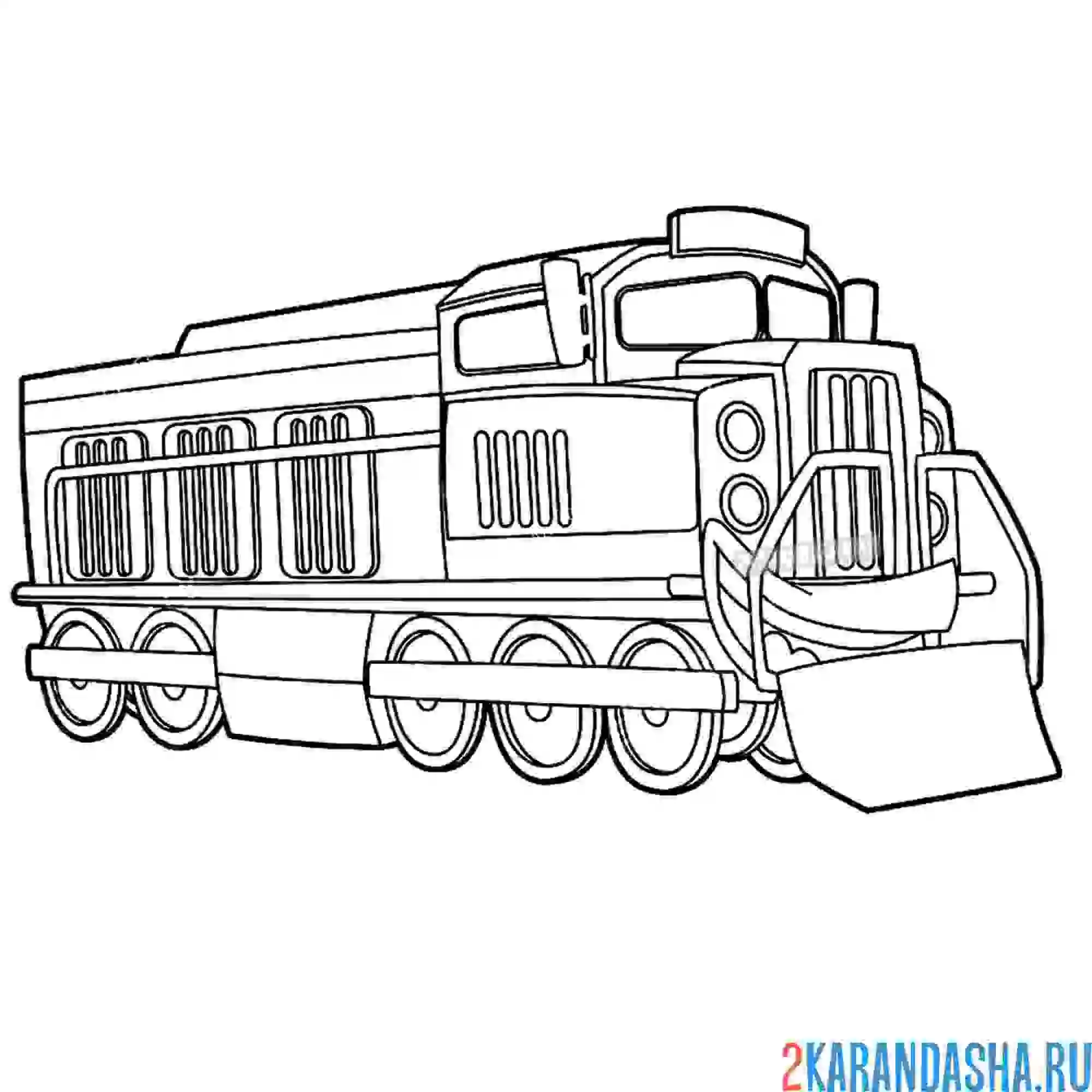 Раскраска настоящий поезд