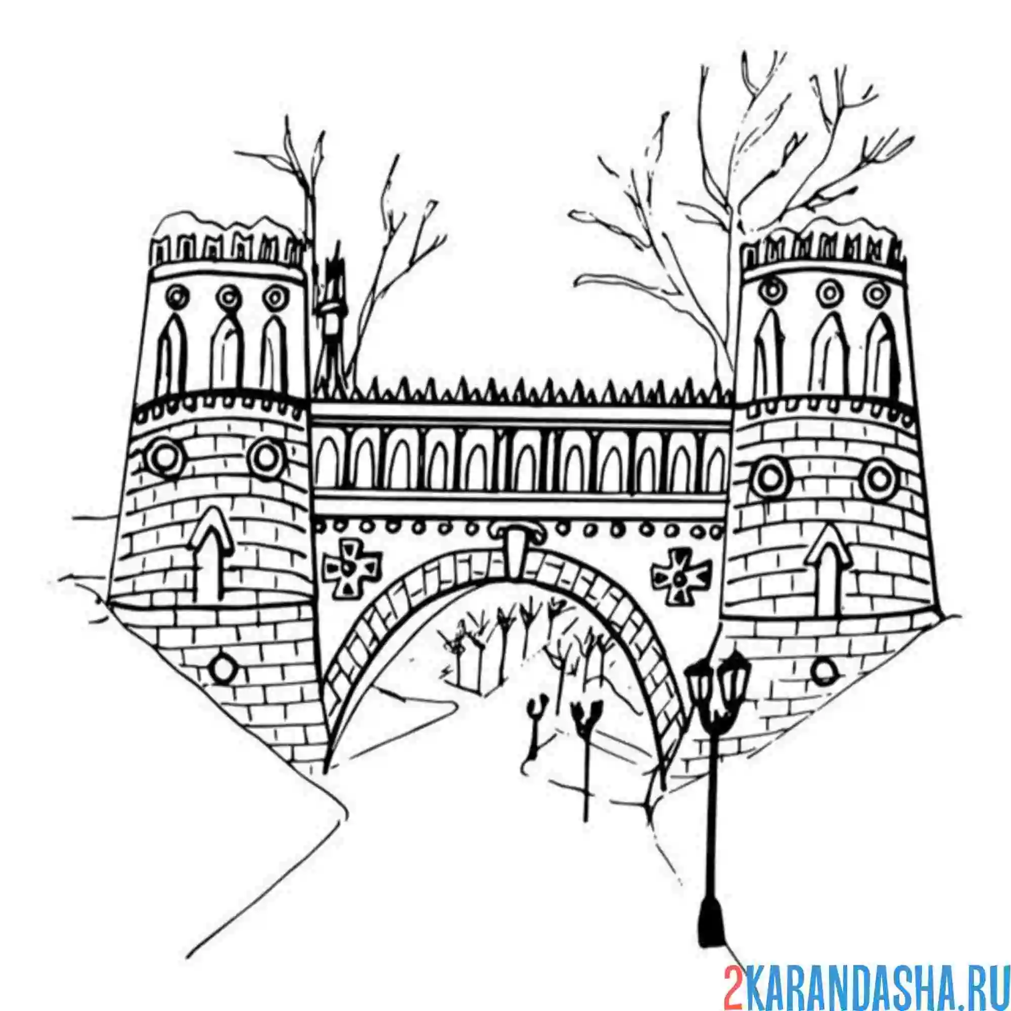 Раскраска мост в московских дворцах