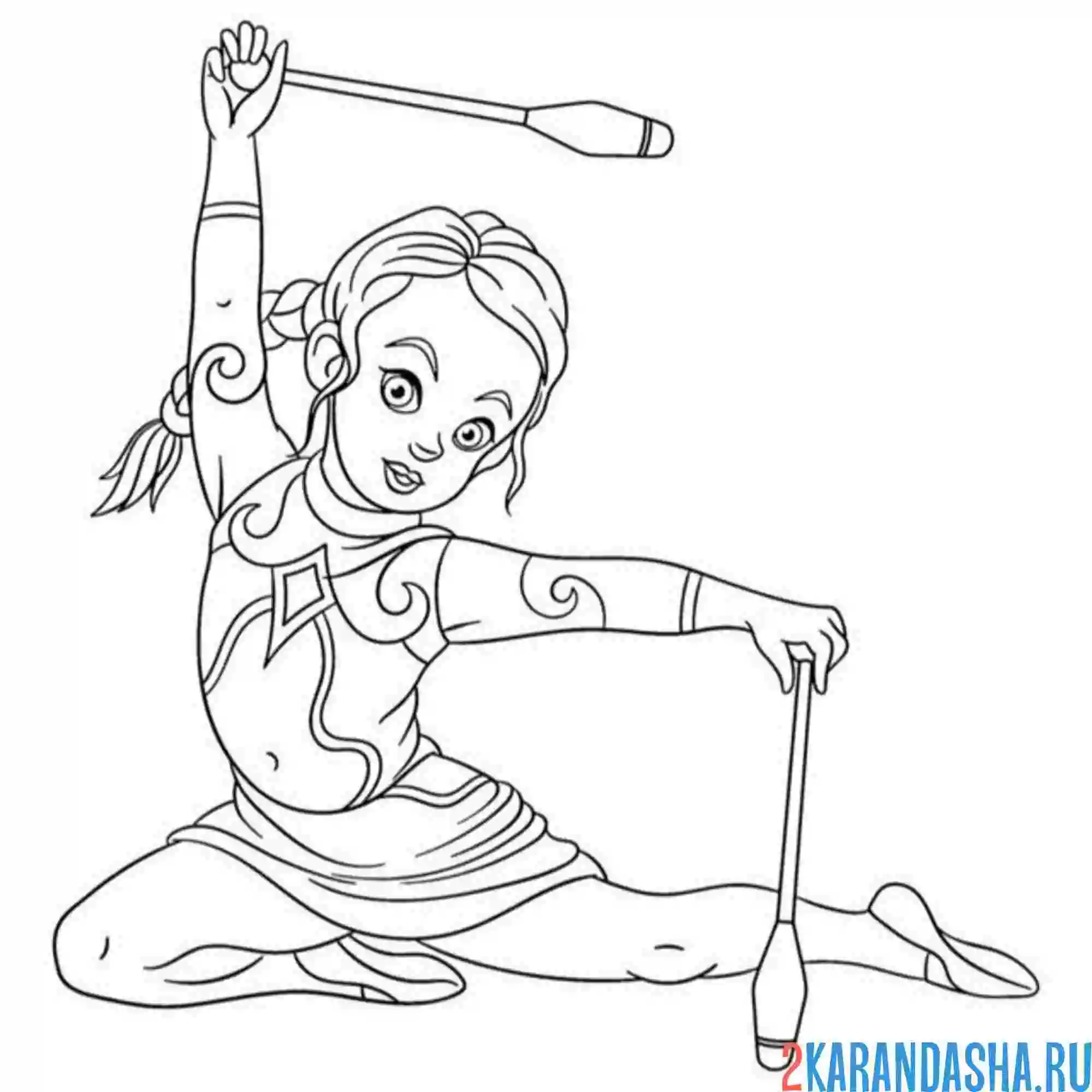Раскраска художественная гимнастика подготовка