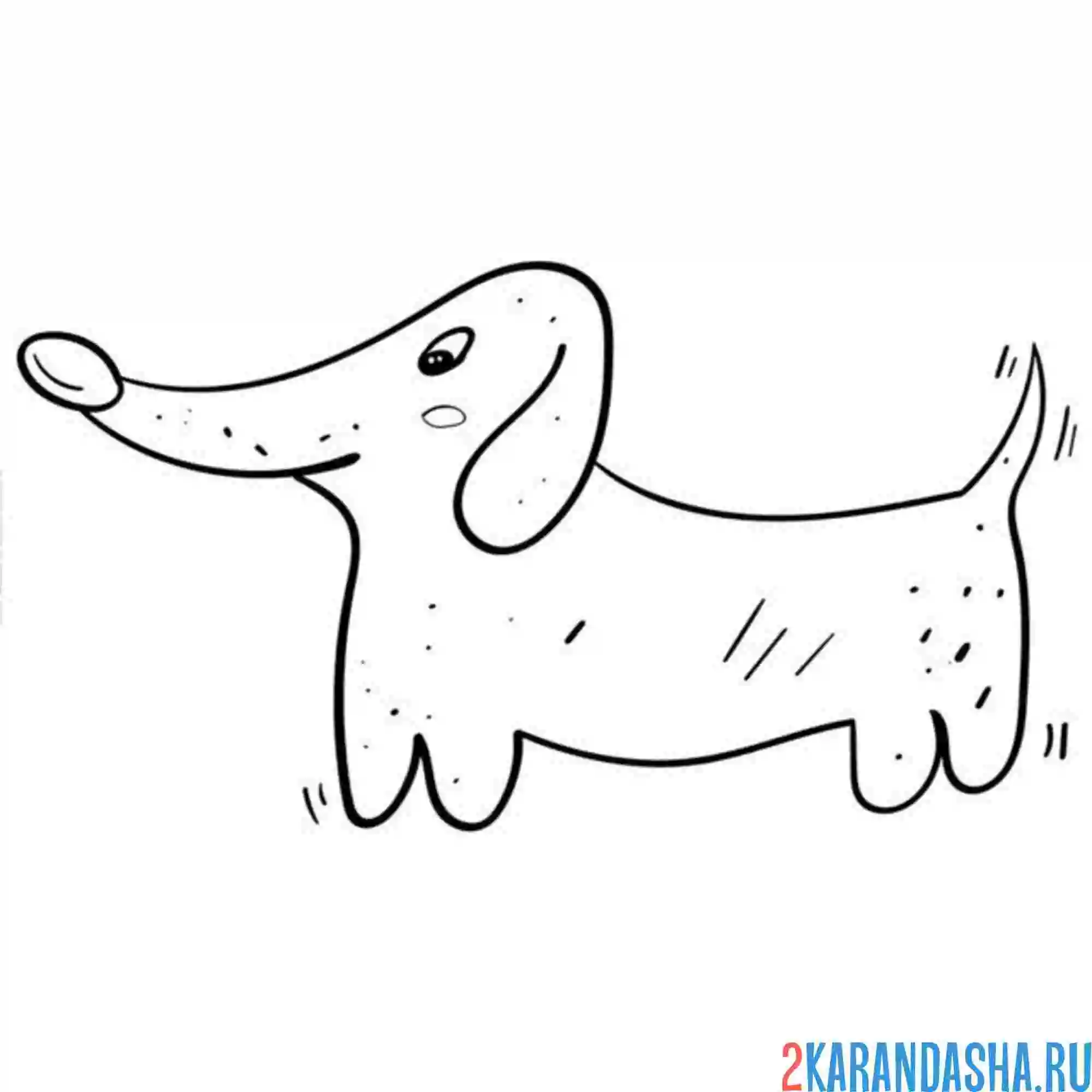 Раскраска такса арт