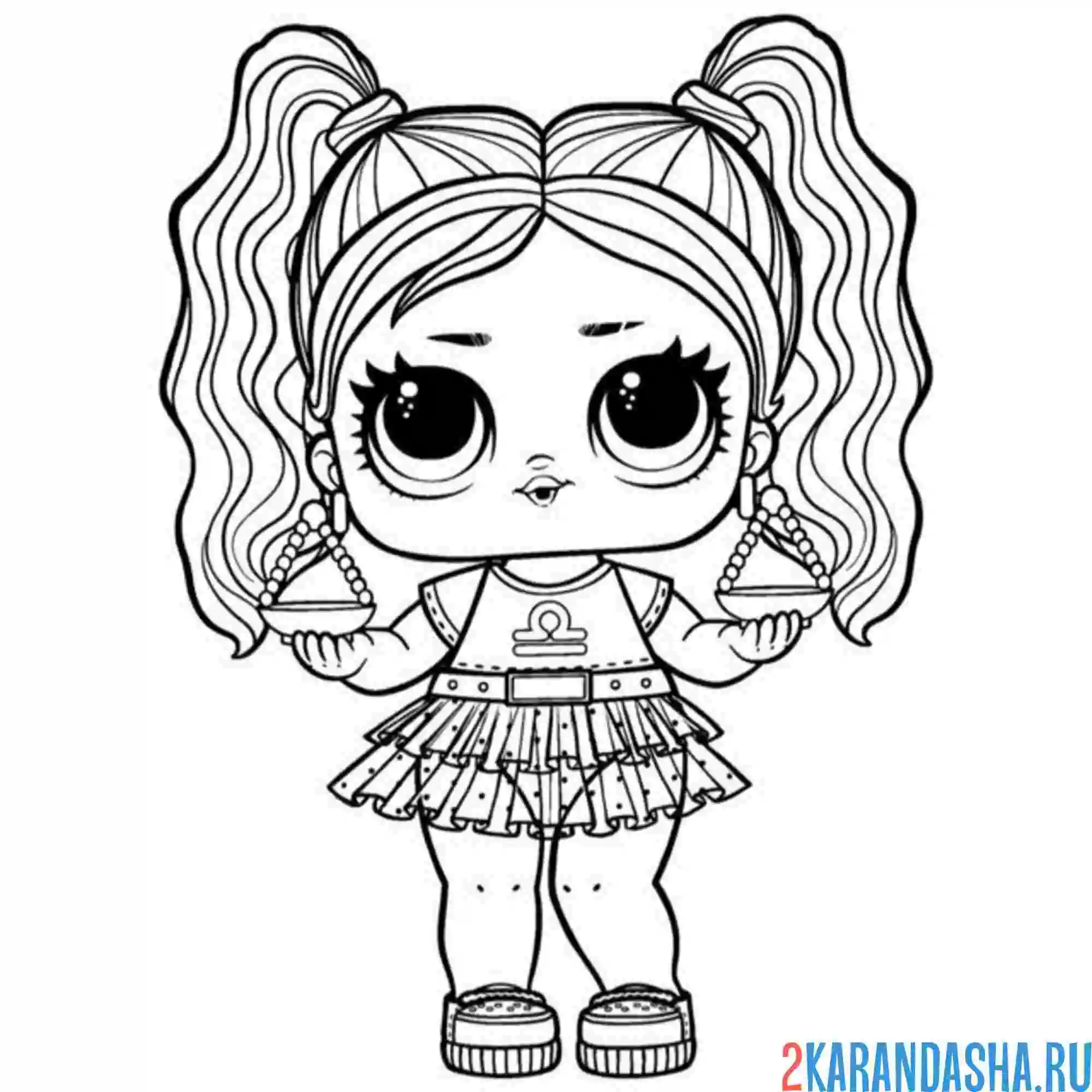 Раскраска кукла лол unity