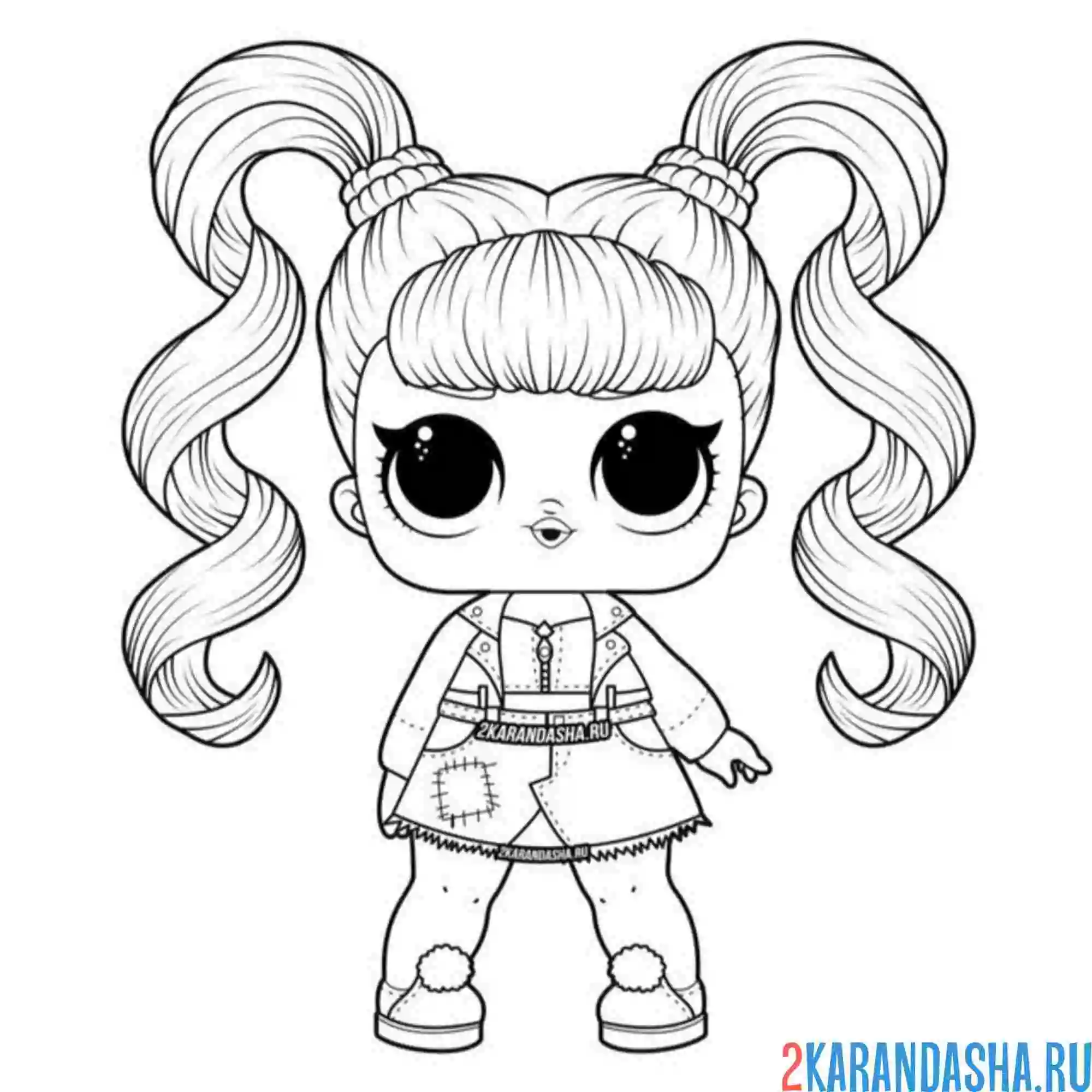 Раскраска кукла лол 2024 блестки