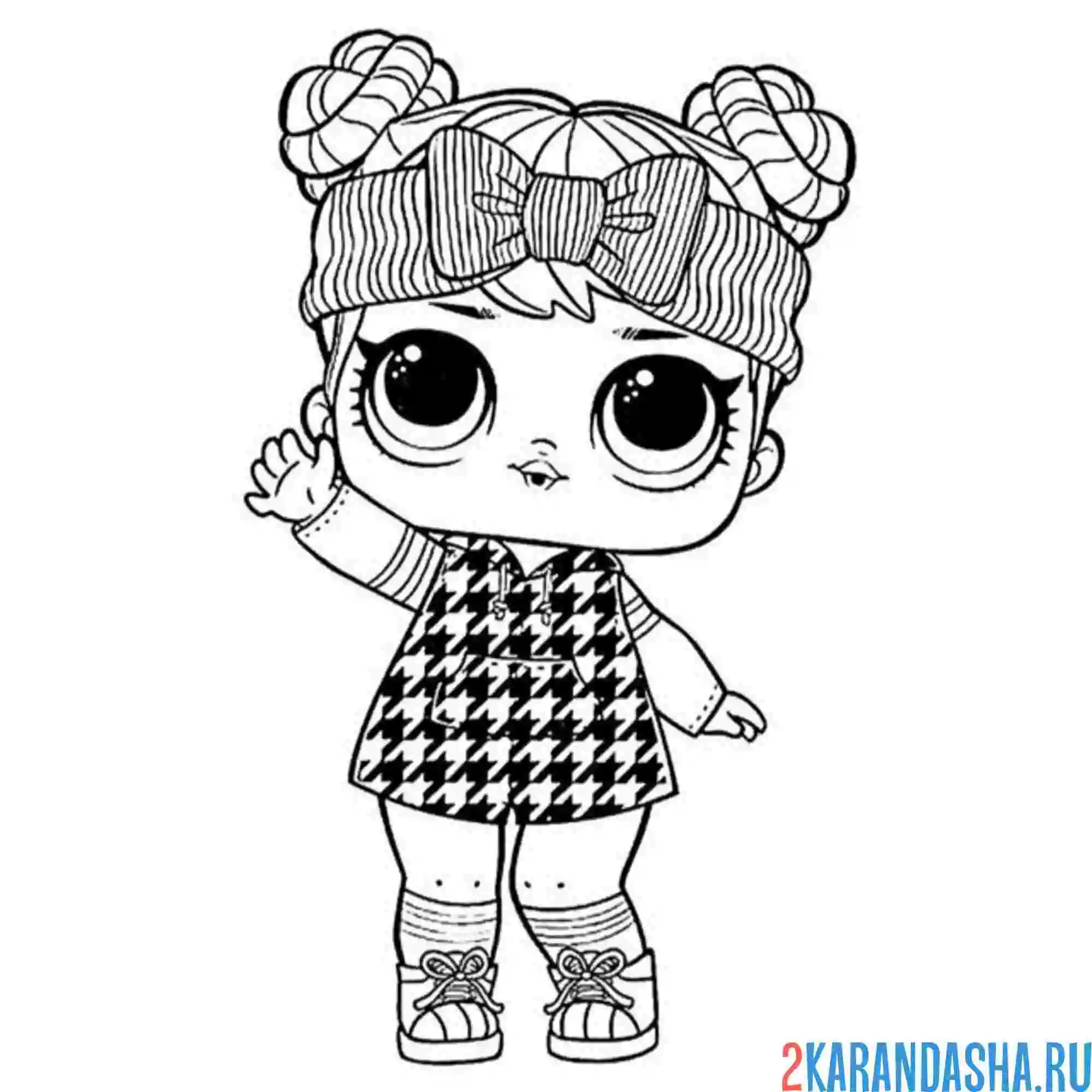 Раскраска кукла лол осенняя 2024
