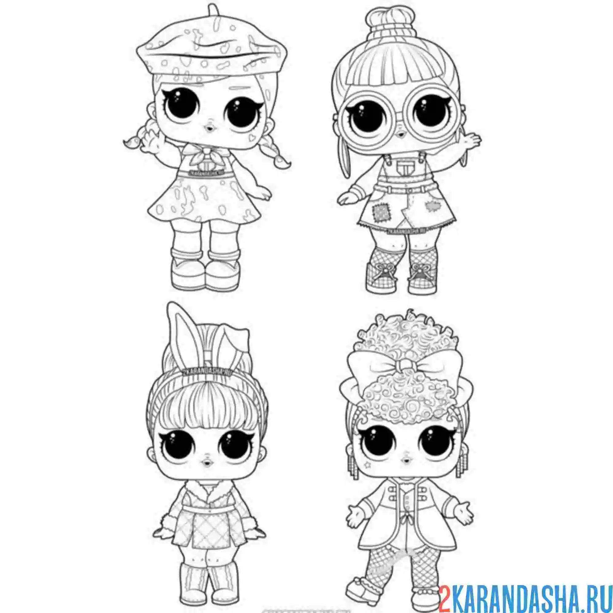 Раскраска куклы лол 2024