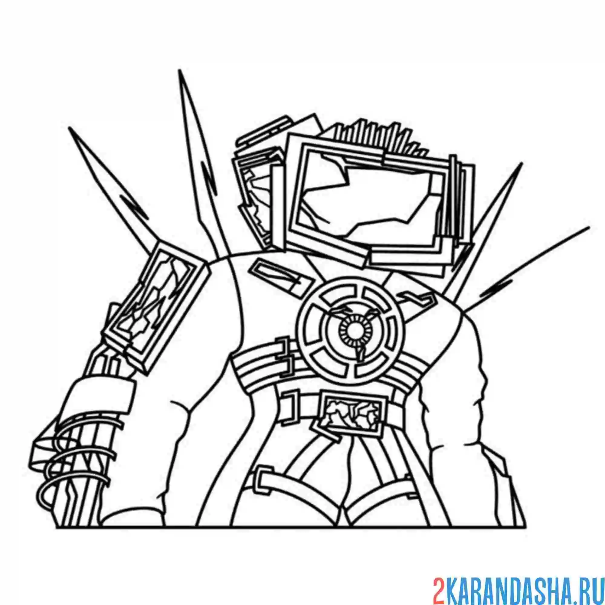 Раскраска new injured titan tv man