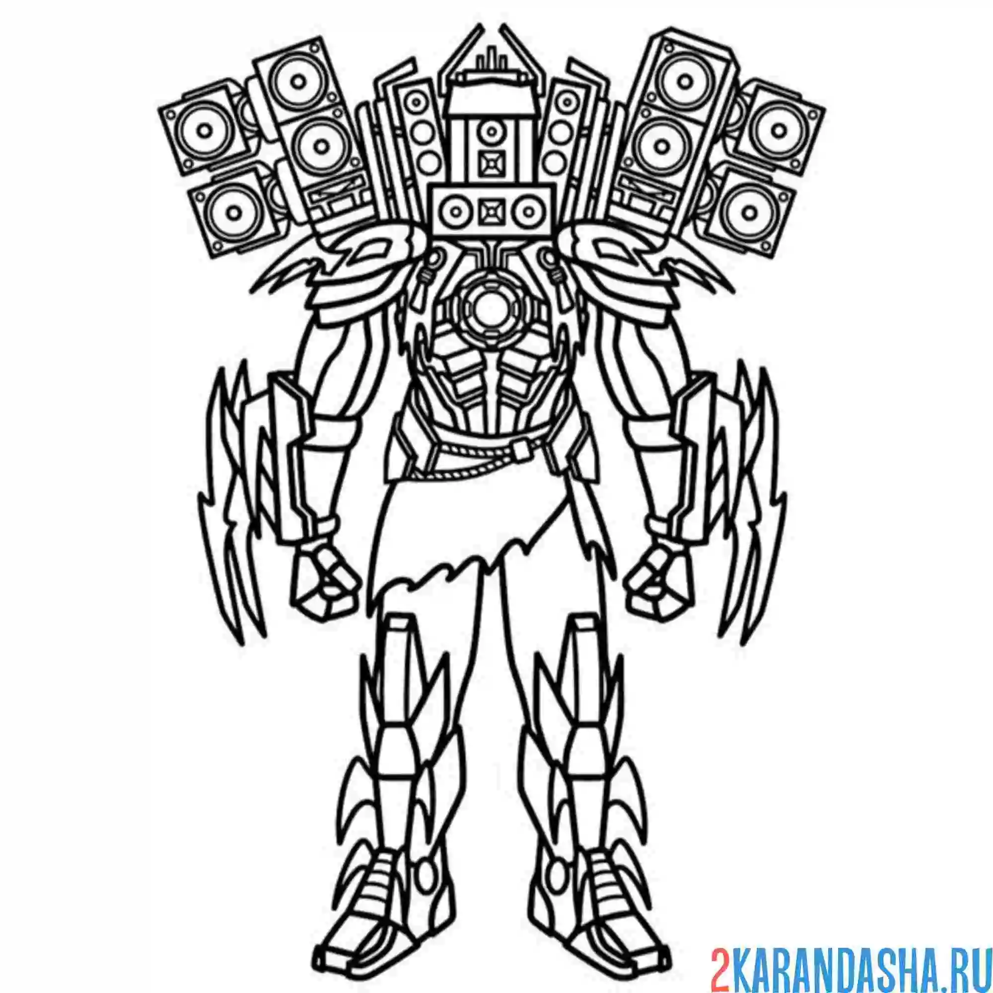 Раскраска новый титан спикер мэн