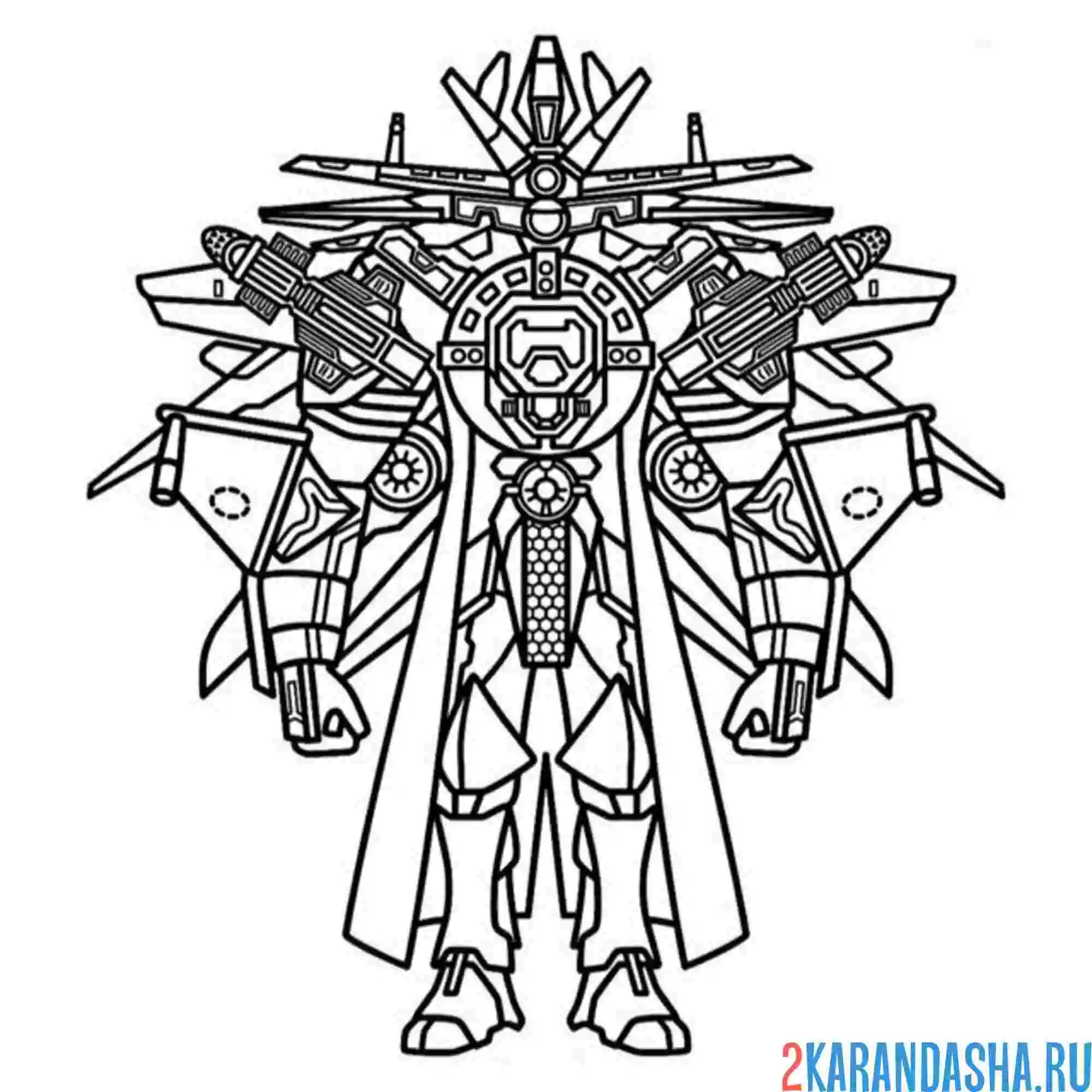 Раскраска upgraded titan droneman