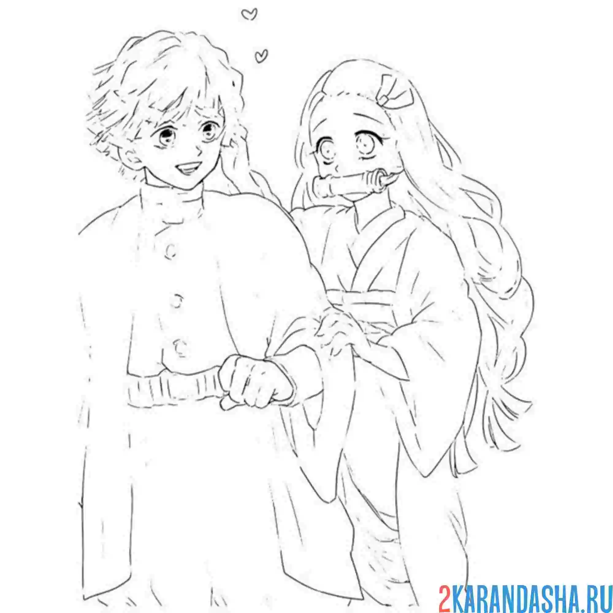 Раскраска клинок, рассекающий демонов незуко