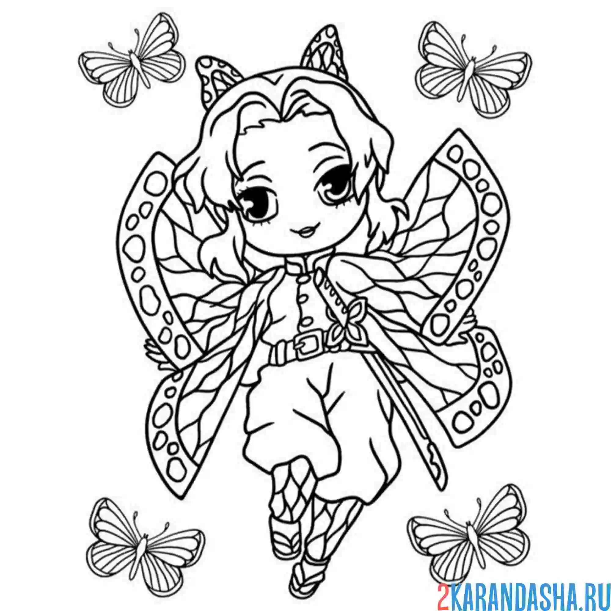 Раскраска шинобо кочо