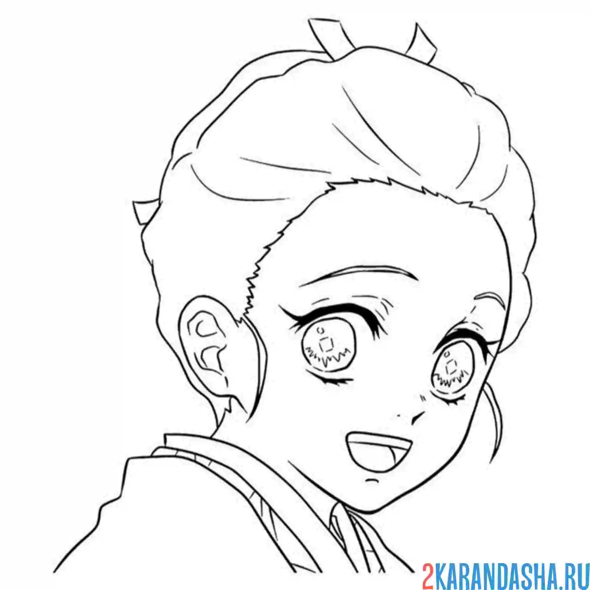 Раскраска незуко женщина клинок рассекающий демонов