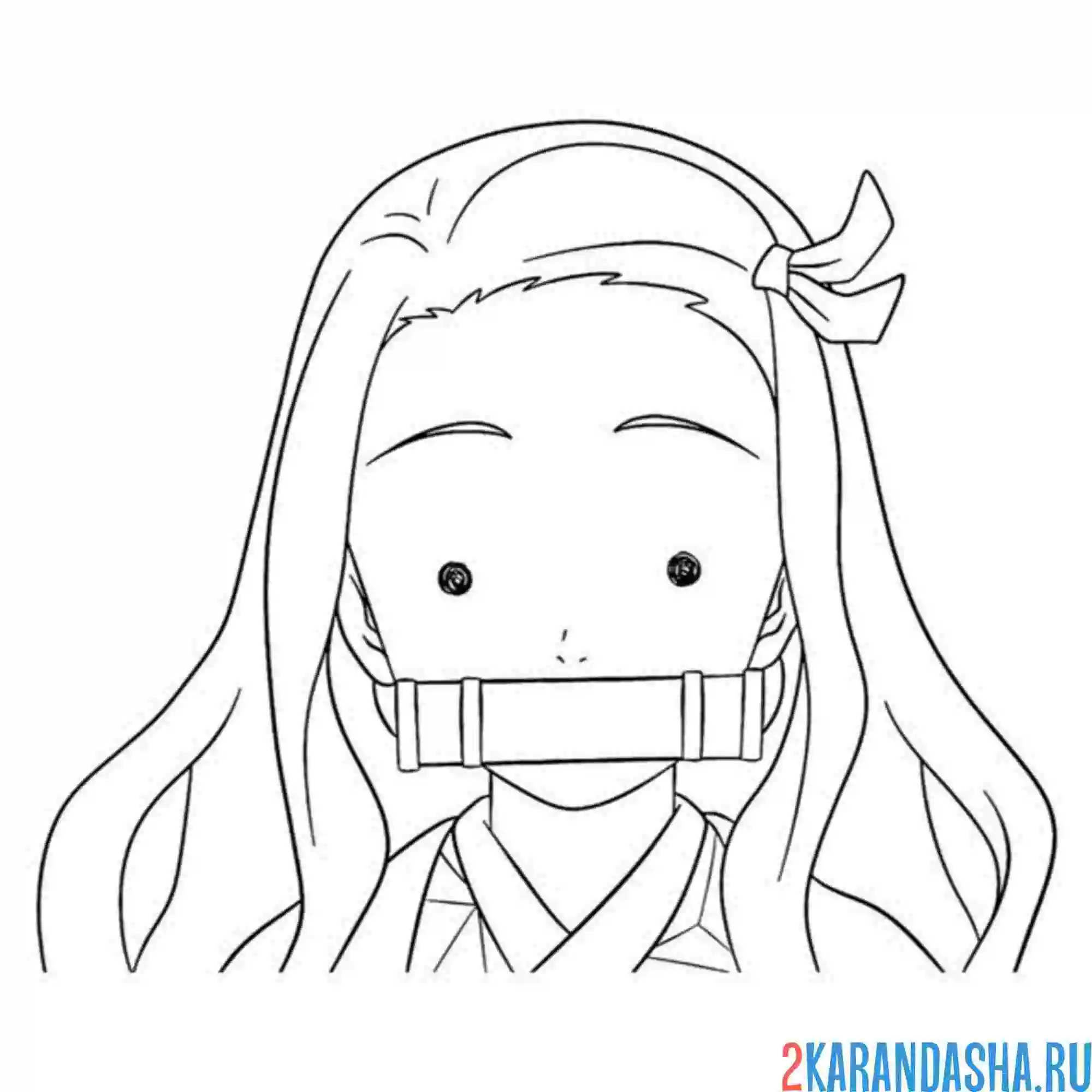 Раскраска незуко dot eyes клинок рассекающий демонов