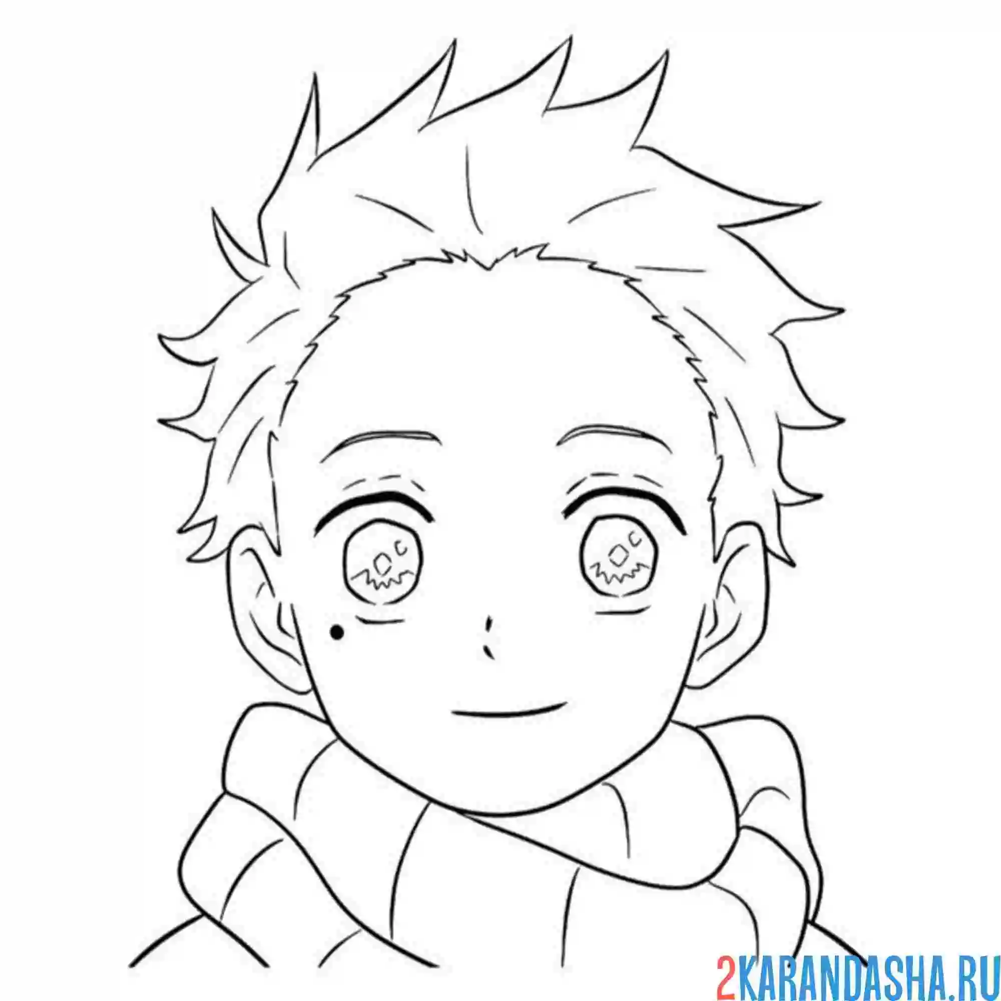 Раскраска клинок рассекающий демонов такео