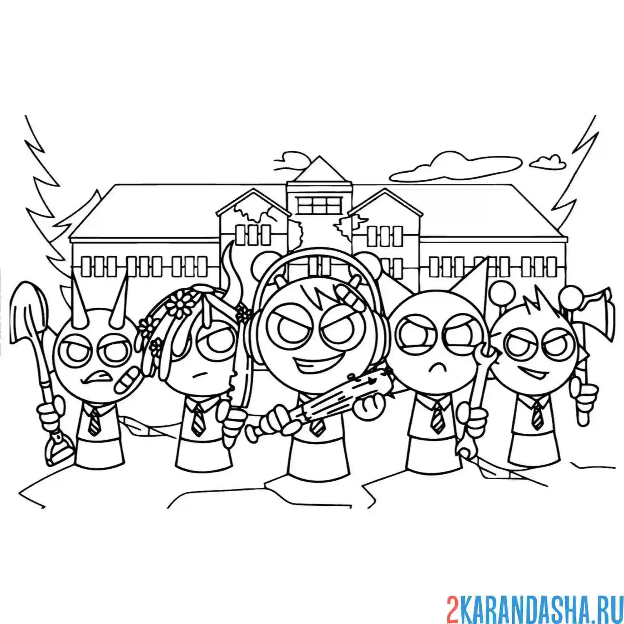 Раскраска sprunki игра