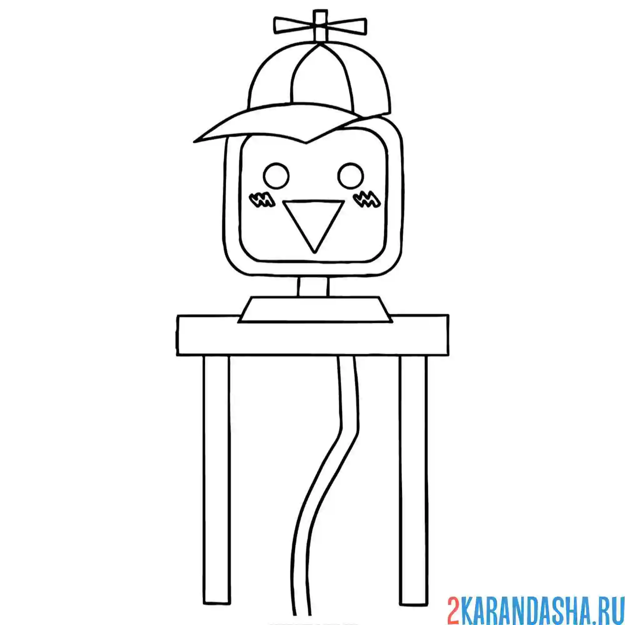 Раскраска mr. fun computer спрунки