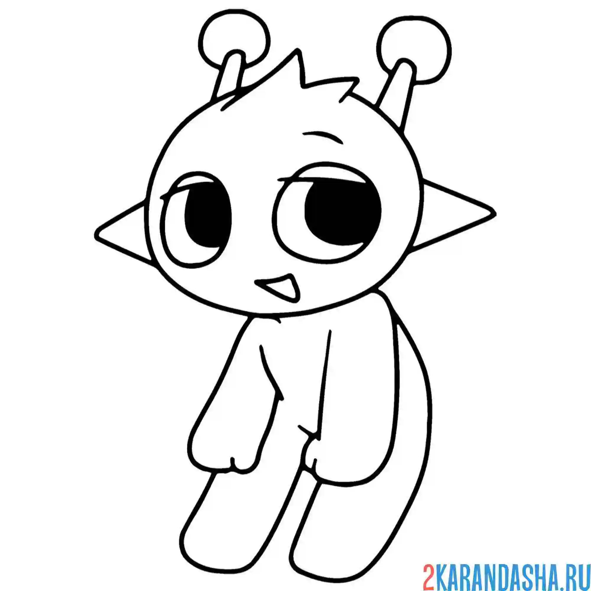 Раскраска желтый спрунки