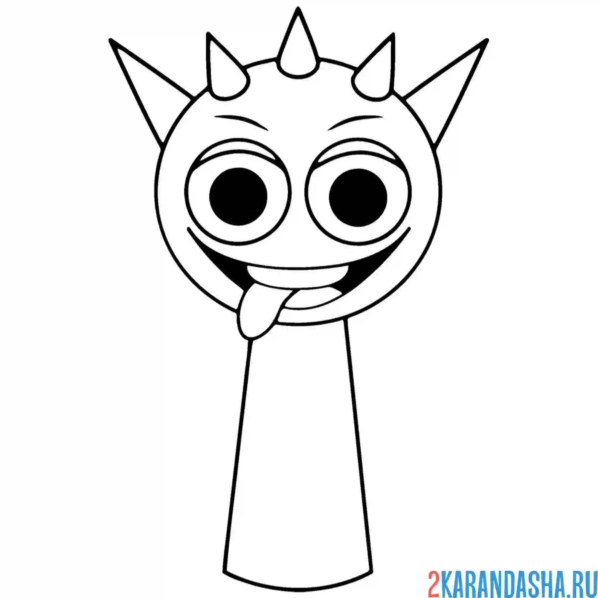 Раскраска спрунки ред язык