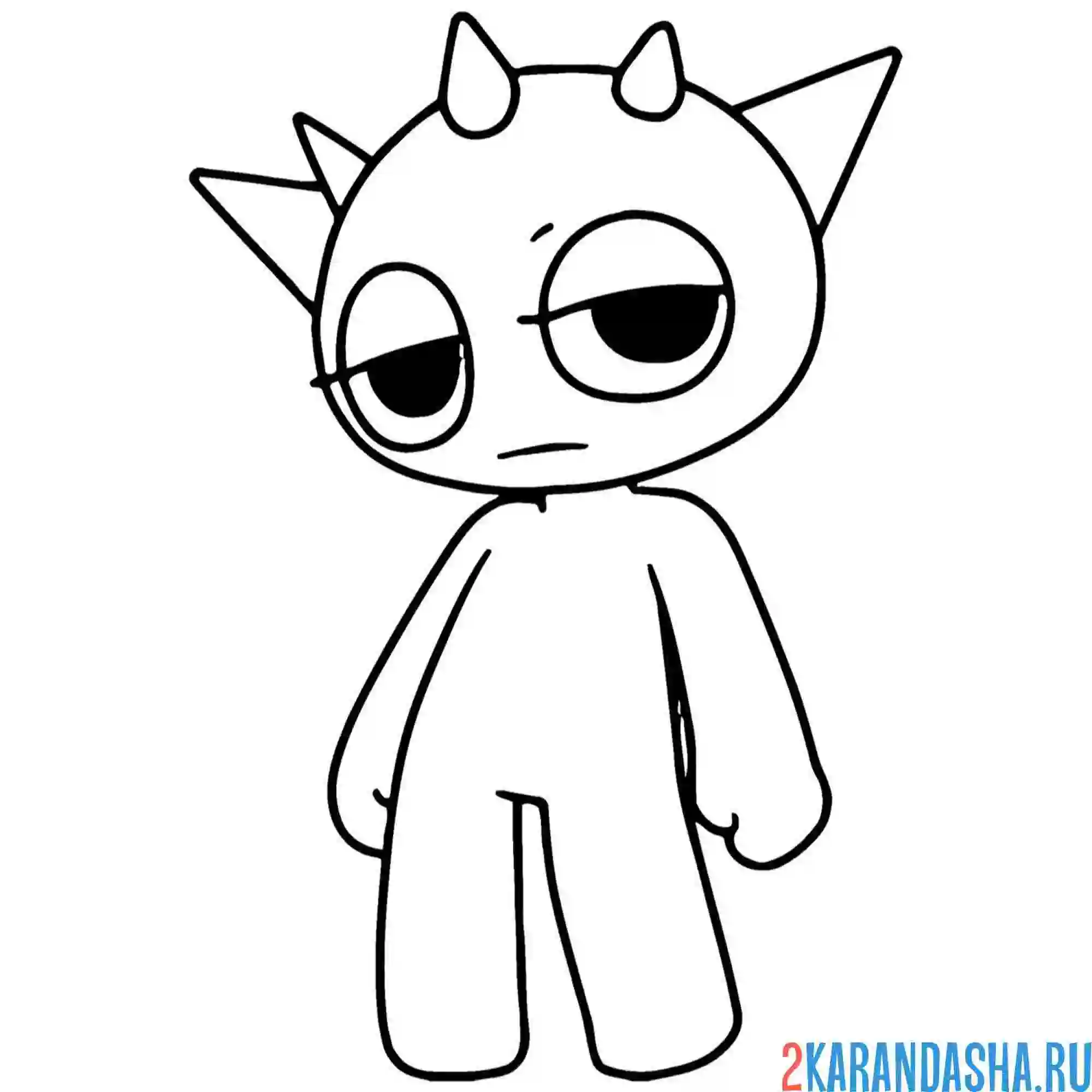 Раскраска спрунки ред персонаж