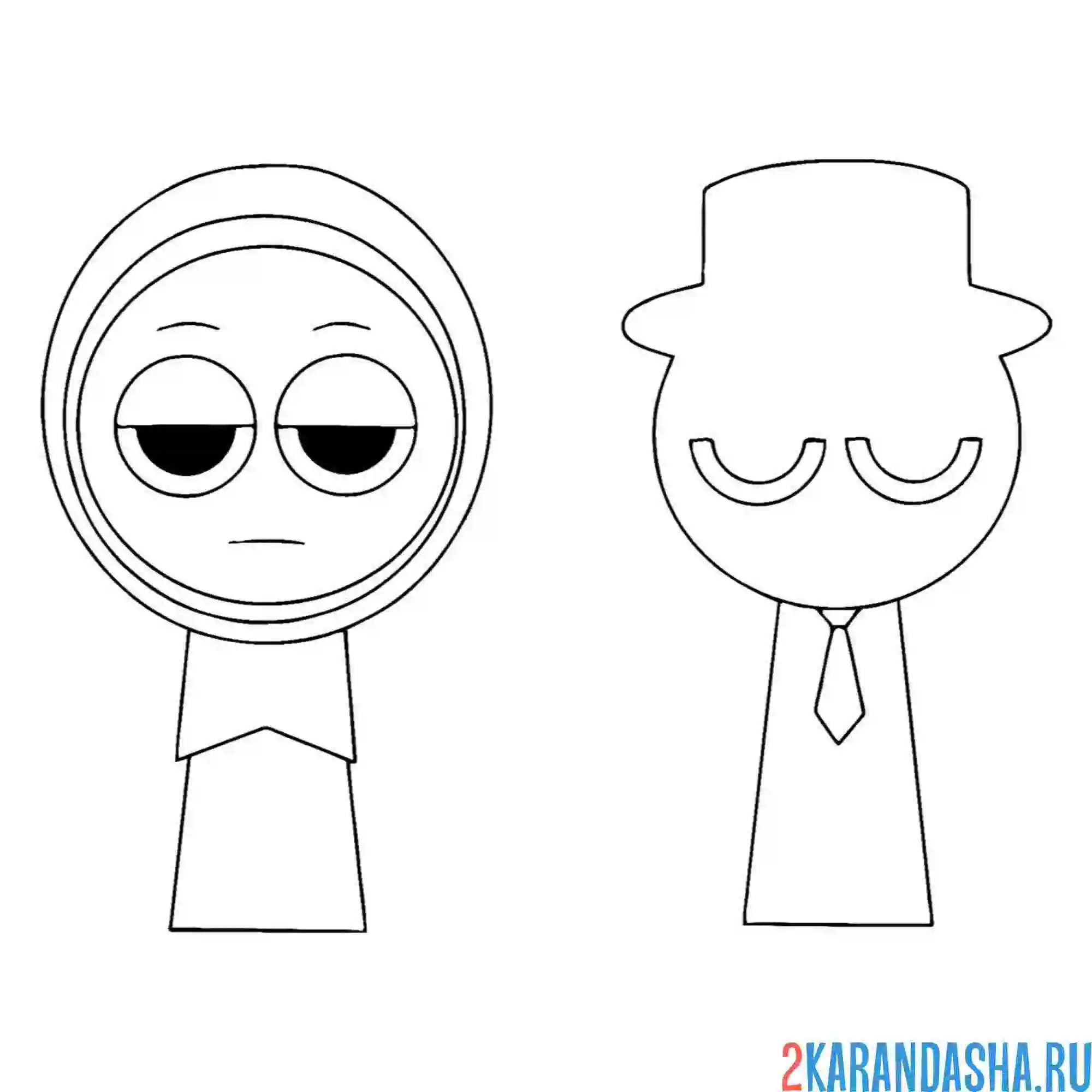 Раскраска спрунки блу и блэк