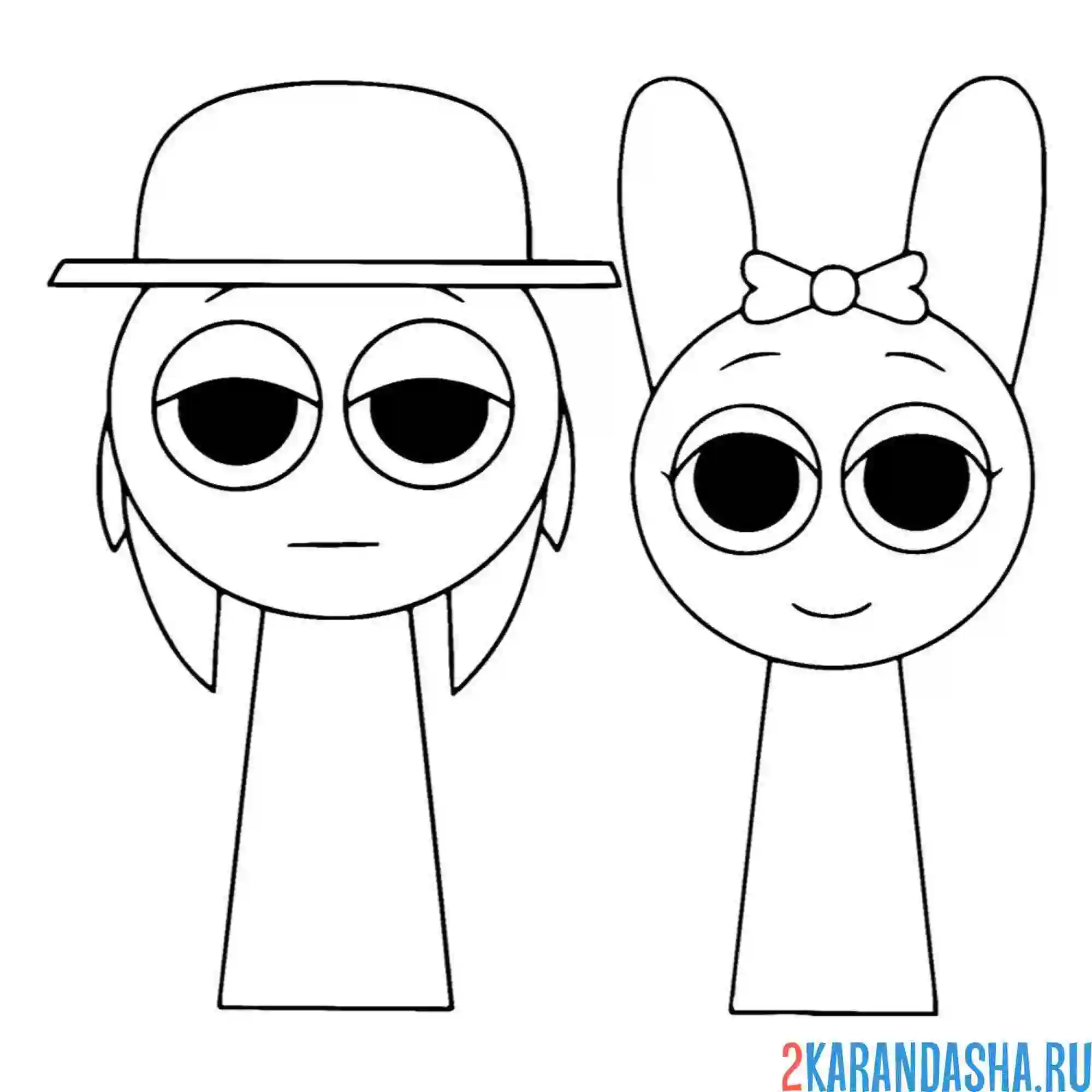 Раскраска спрунки играй