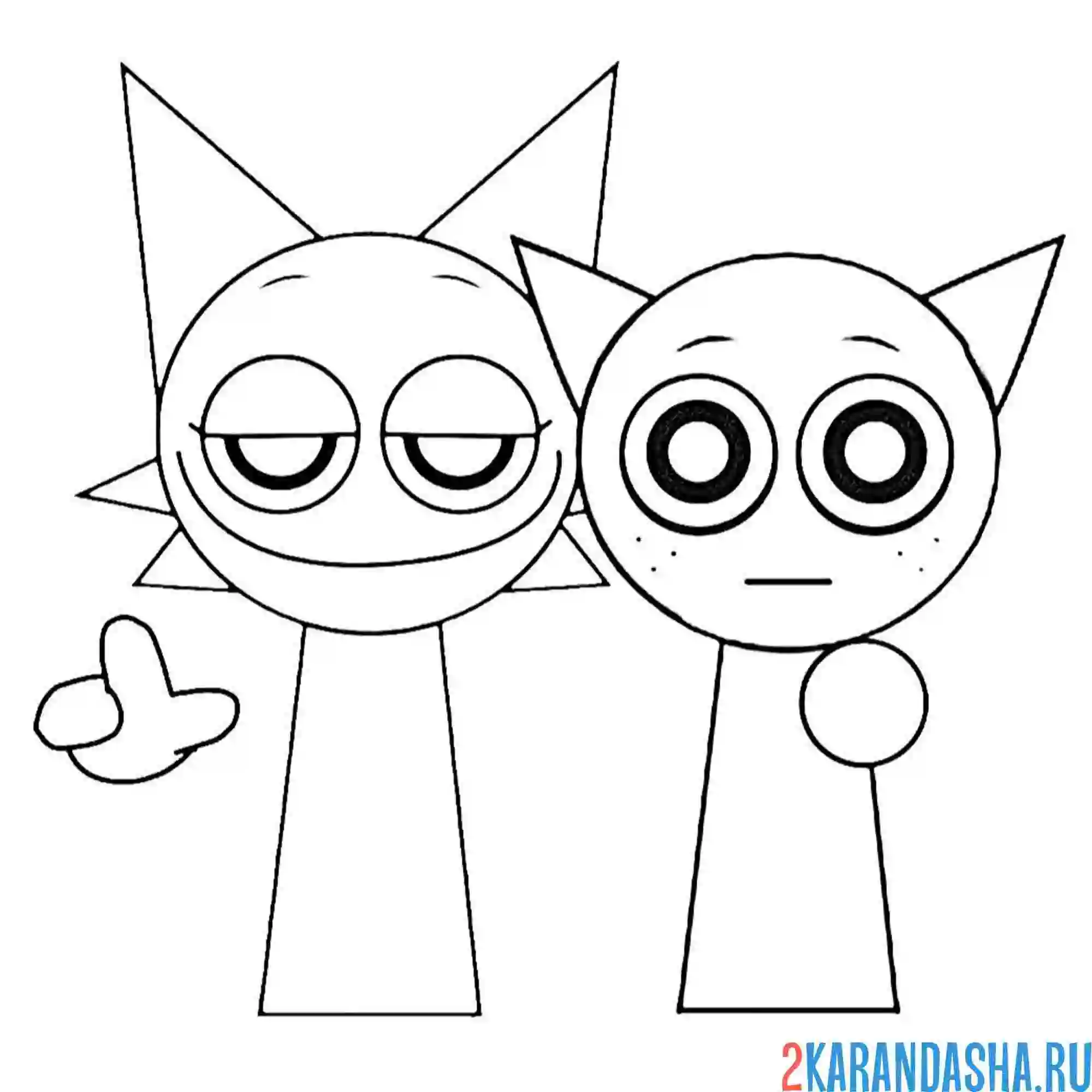 Раскраска спрунки вайт и грей