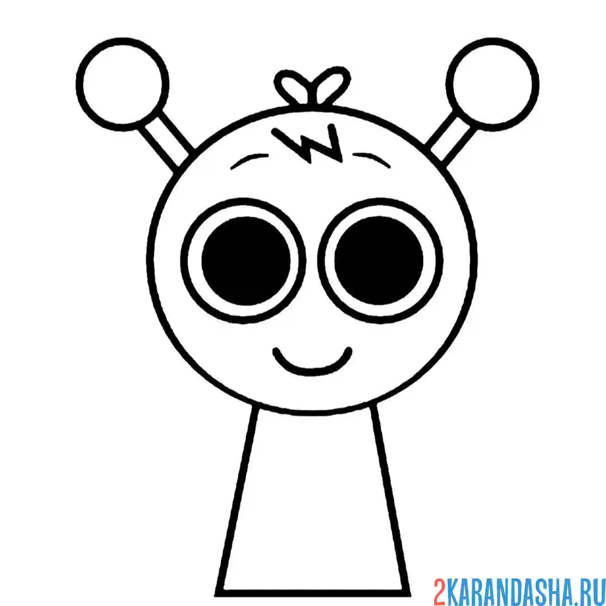 Раскраска малыш симон спрунки