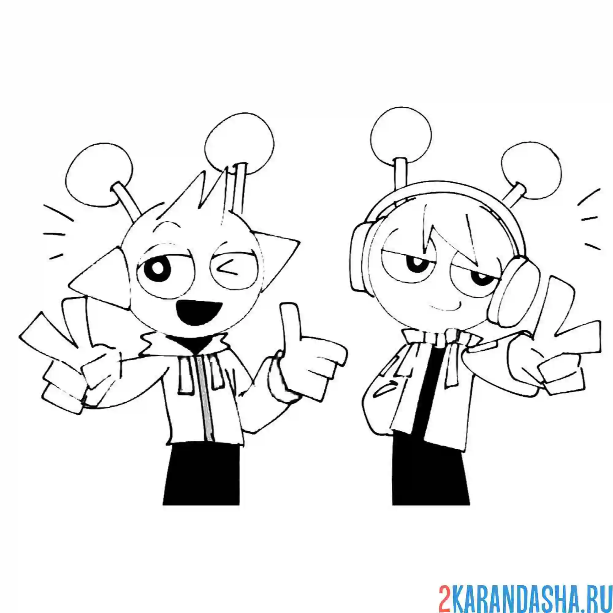 Раскраска персонажи иллюстрация спрунки