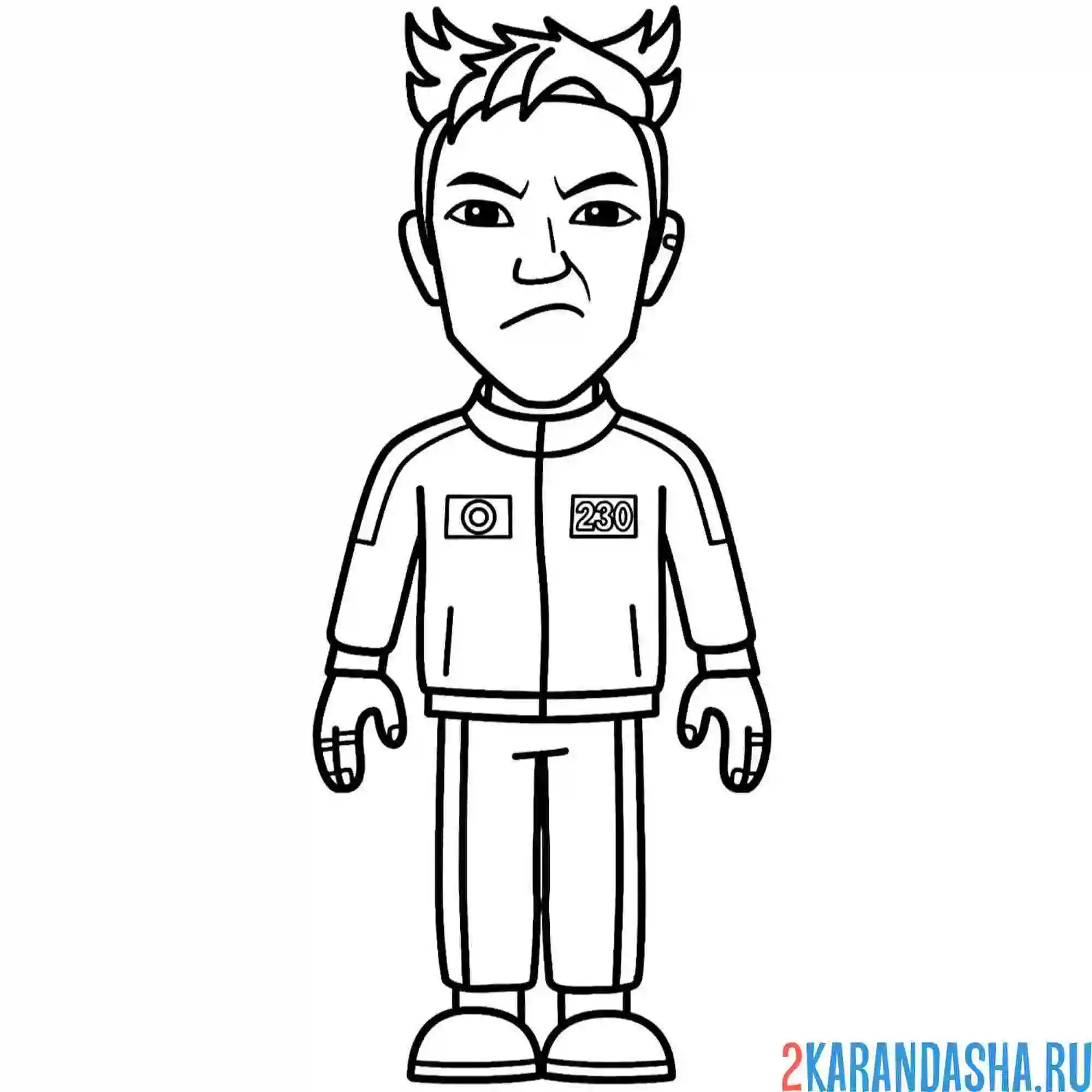 Раскраска игра в кальмара 2 сезон номер 230