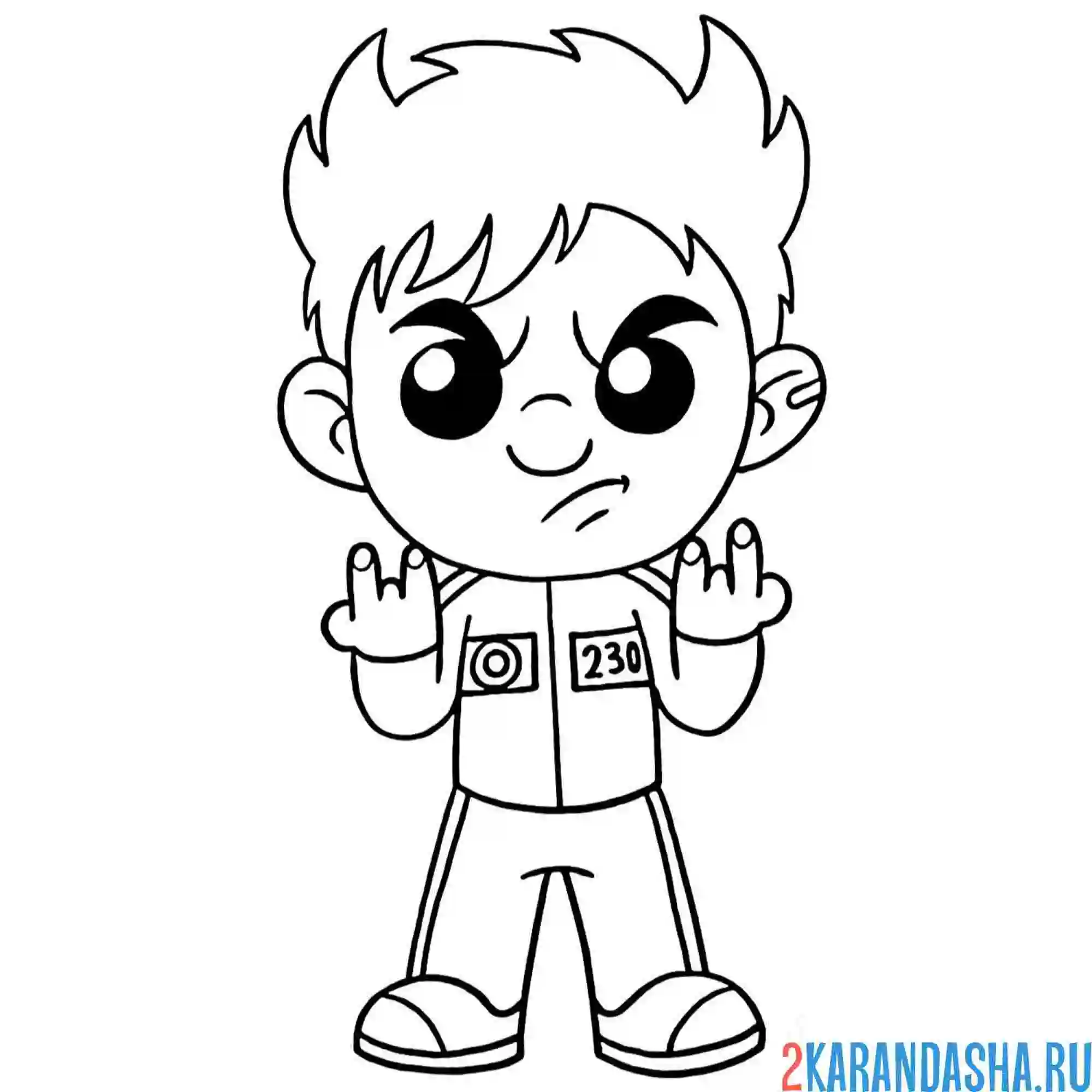 Раскраска игра в кальмара 2 сезон